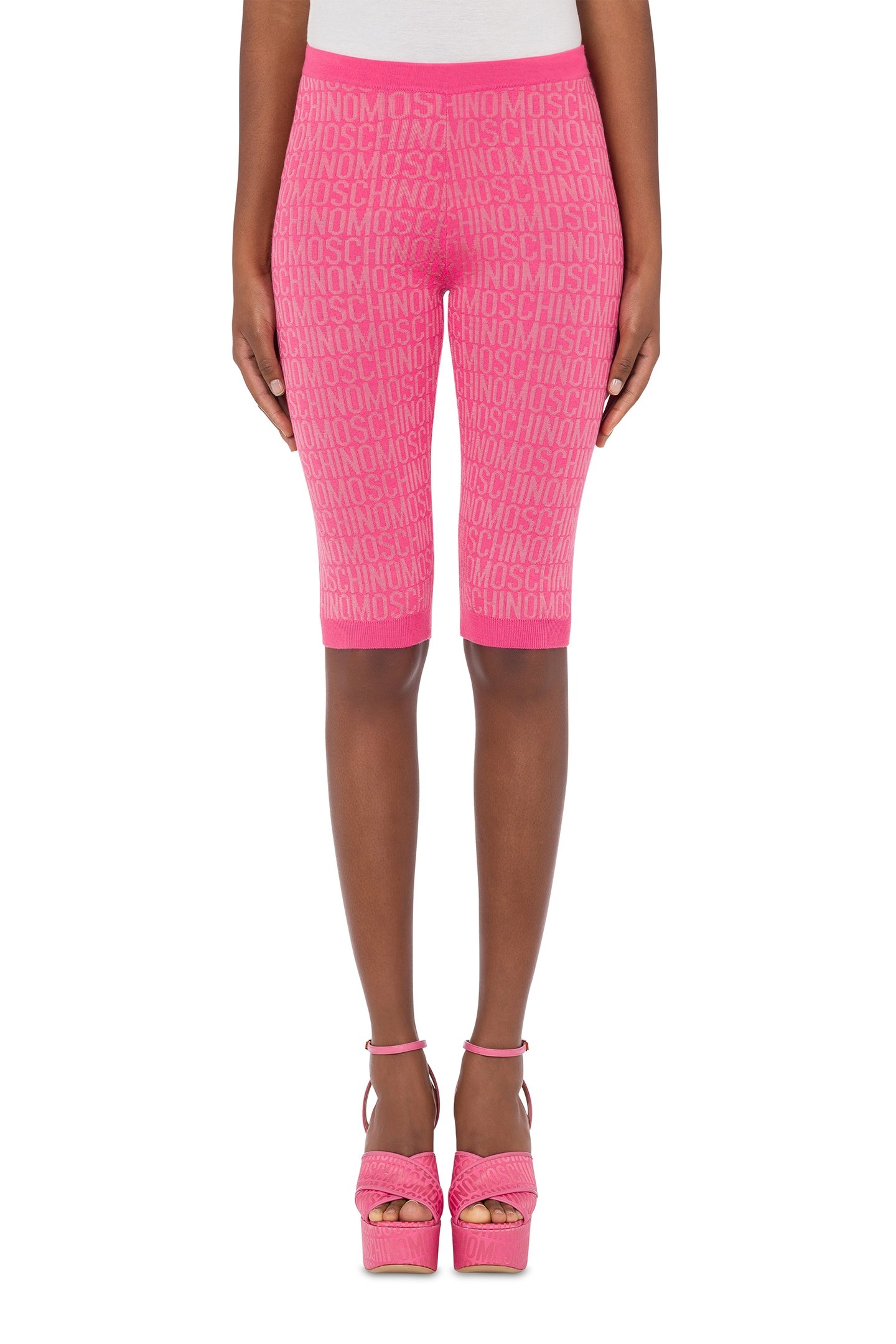 ALLOVER LOGO WOOL LEGGINGS PINK 1