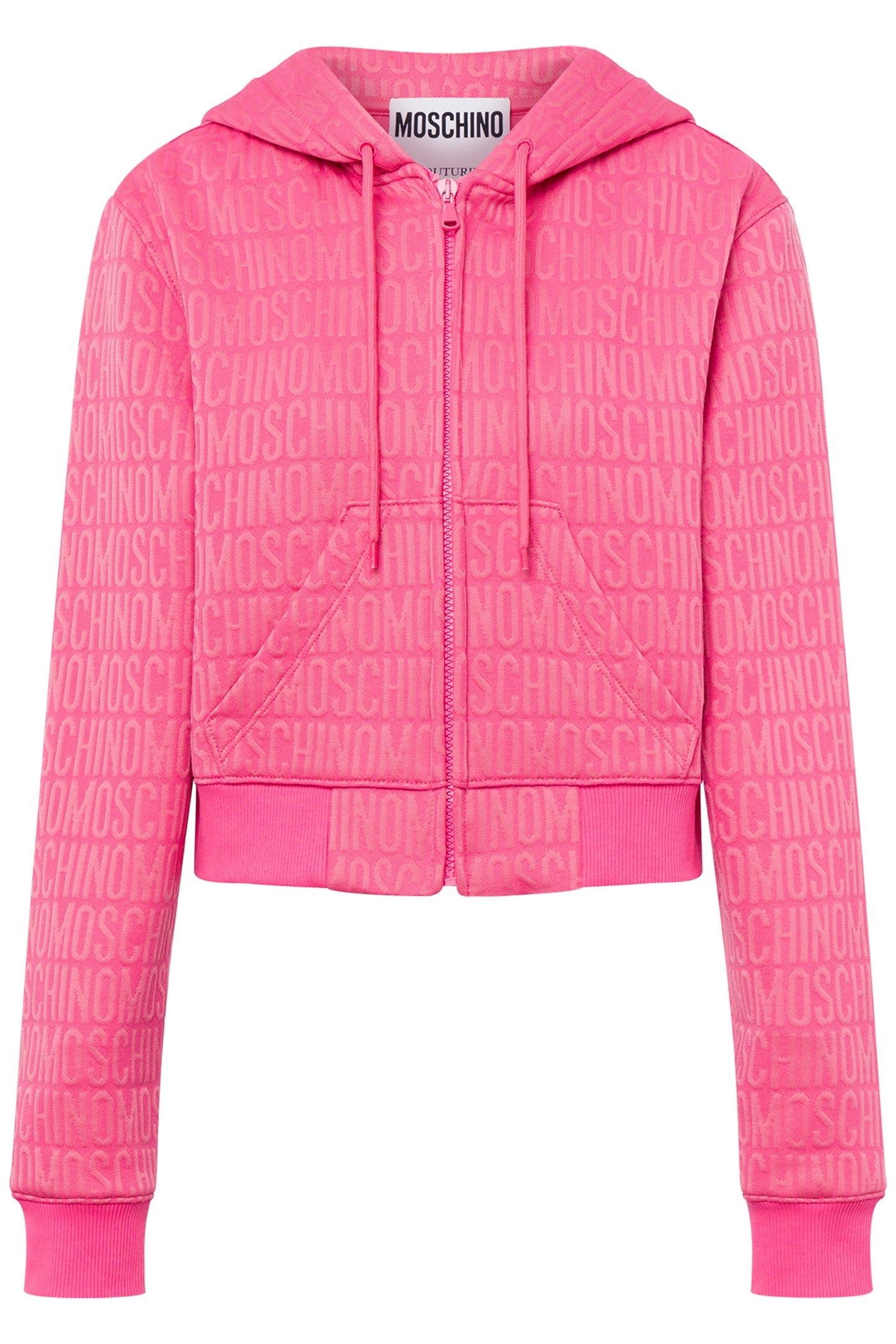 ALLOVER LOGO COTTON BLEND SWEATSHIRT PINK 3