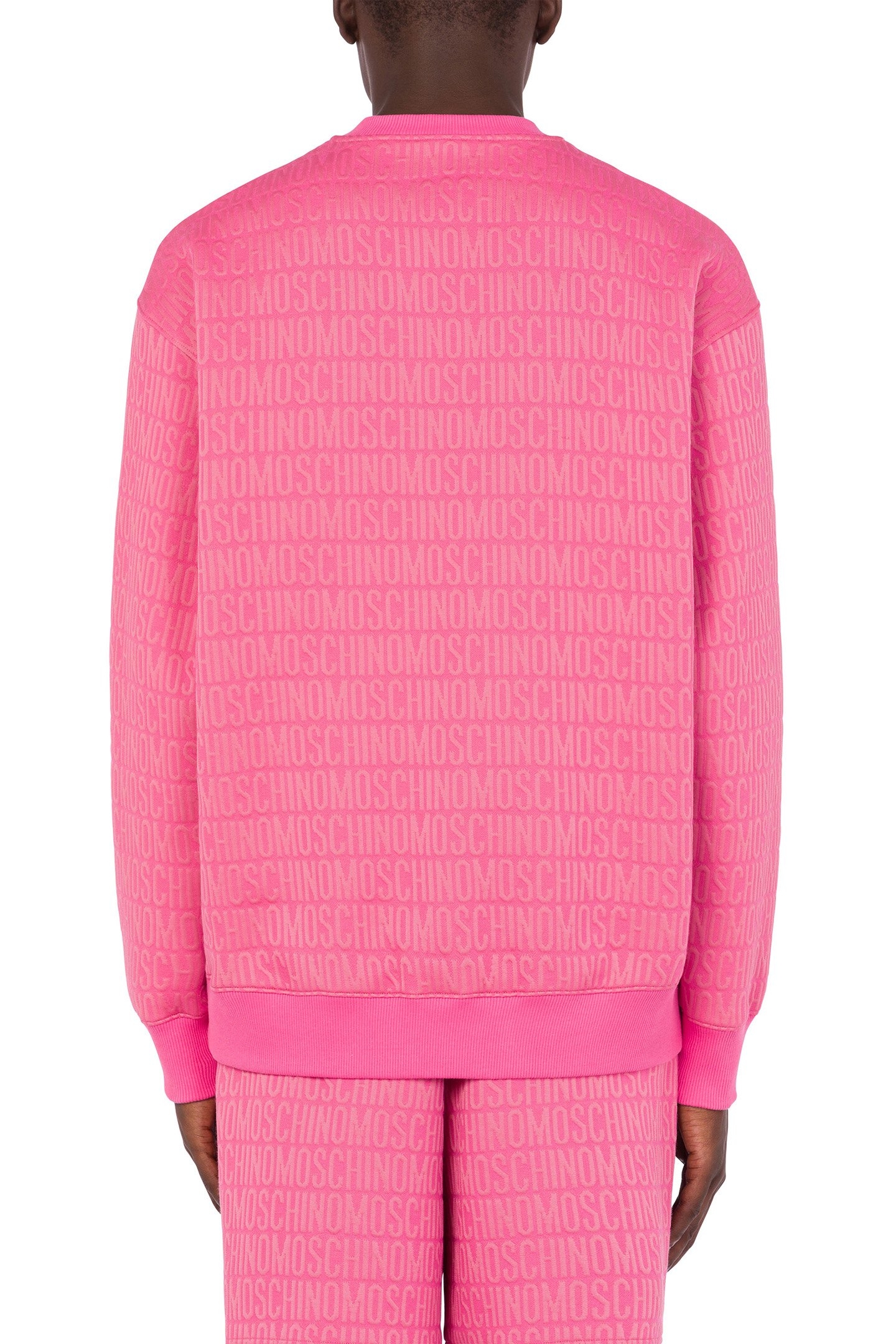 ALLOVER LOGO JACQUARD SWEATSHIRT PINK 2
