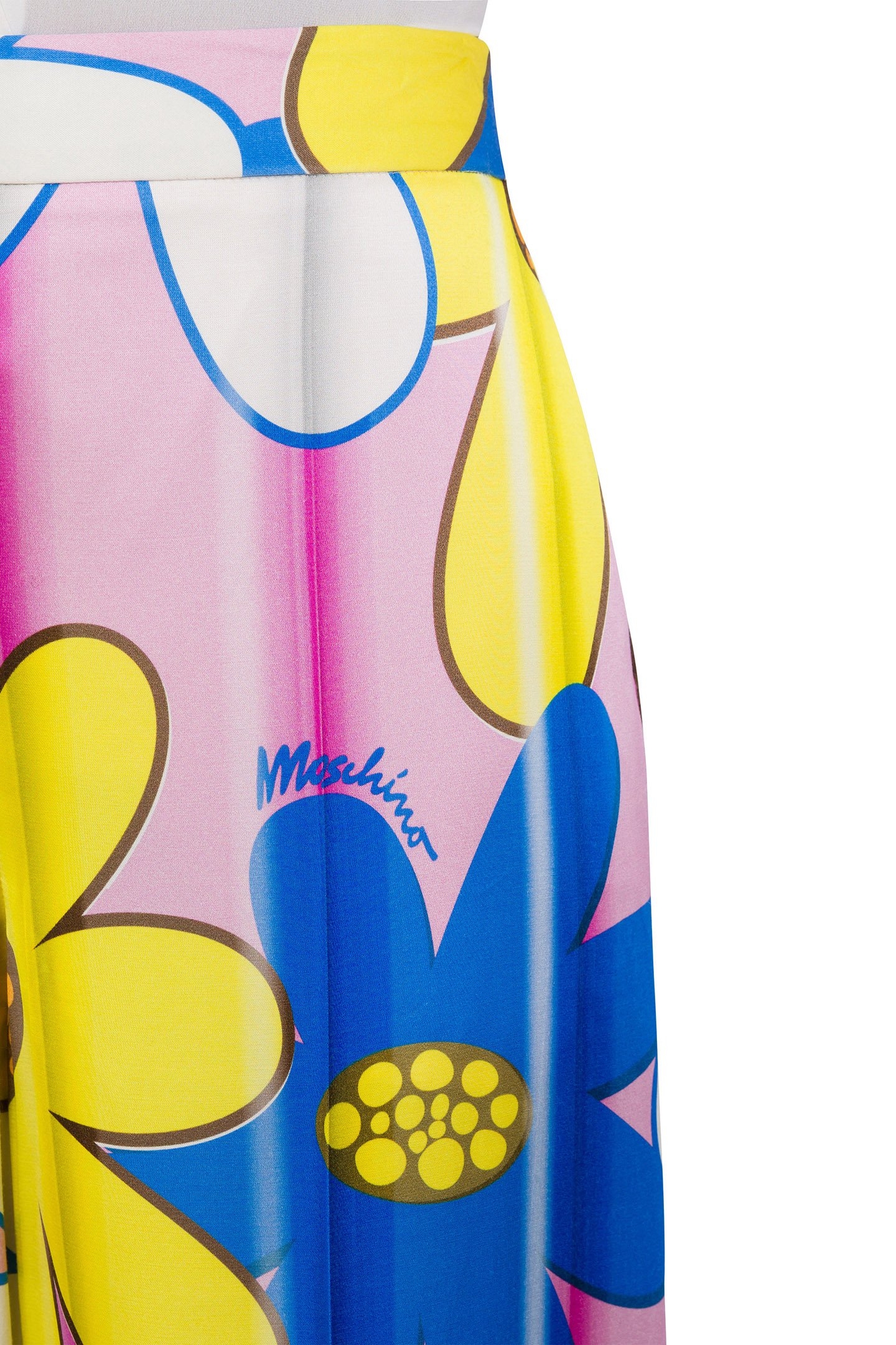 OVERSIZED ALLOVER FLOWERS SATIN TROUSERS PINK 4