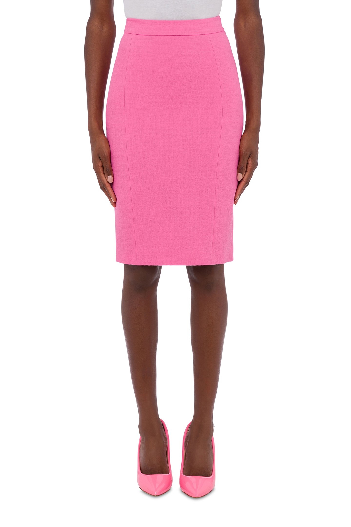 STRETCH VISCOSE CRÊPE SKIRT PINK 1