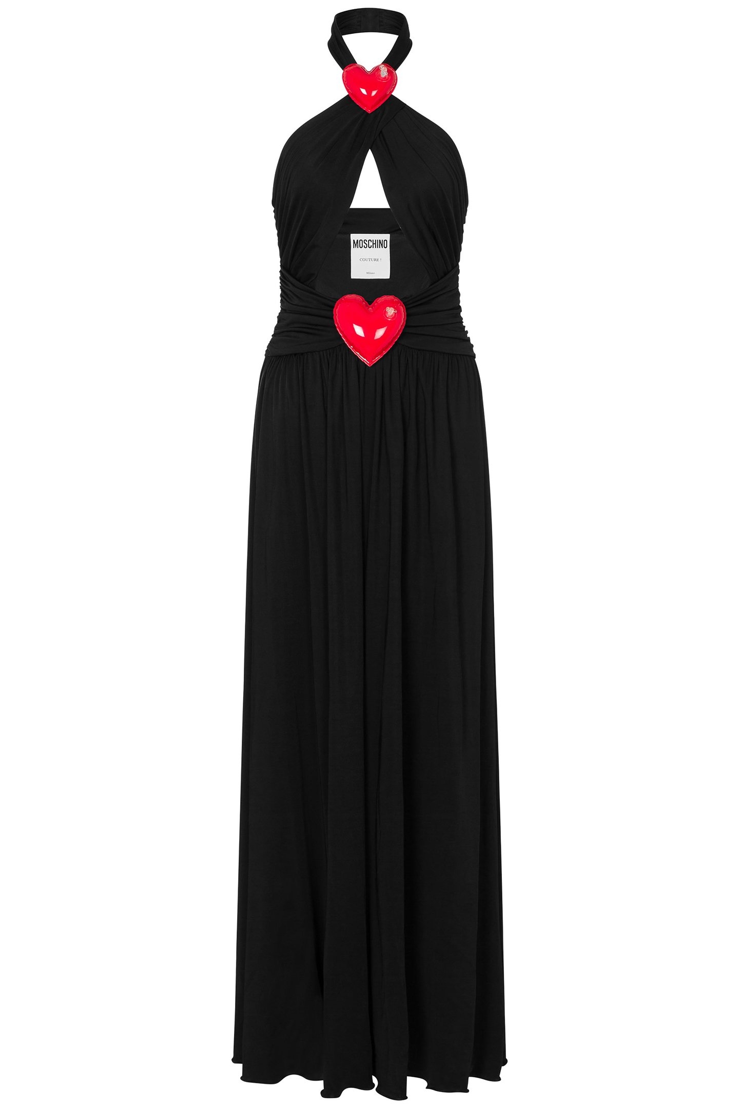 INFLATABLE HEARTS ORGANZINE DRESS BLACK 3