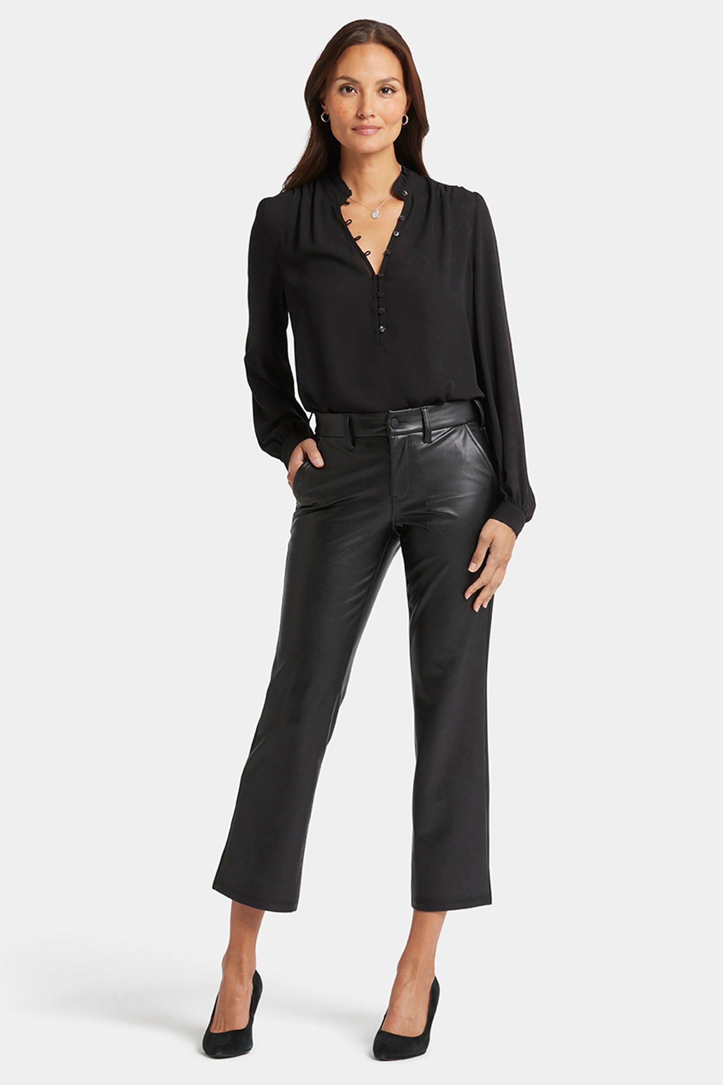 STRAIGHT LEG ANKLE PANT BLACK 3