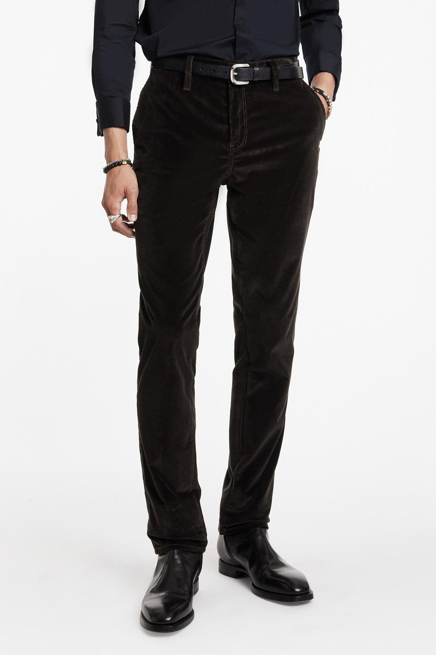 MOTOR CITY FIT - ZIP FLY LOW RISE SLIM F DARK BROWN 1