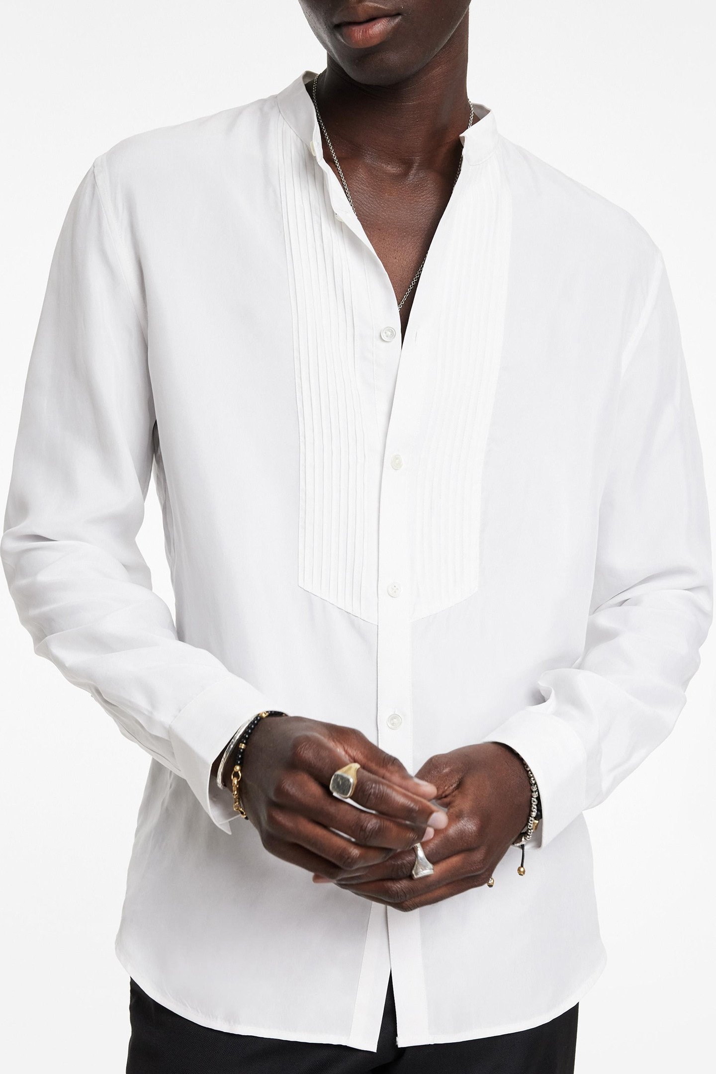 HANOVER SHIRT - SLIM FIT SHIRT WITH BAND WHITE 3