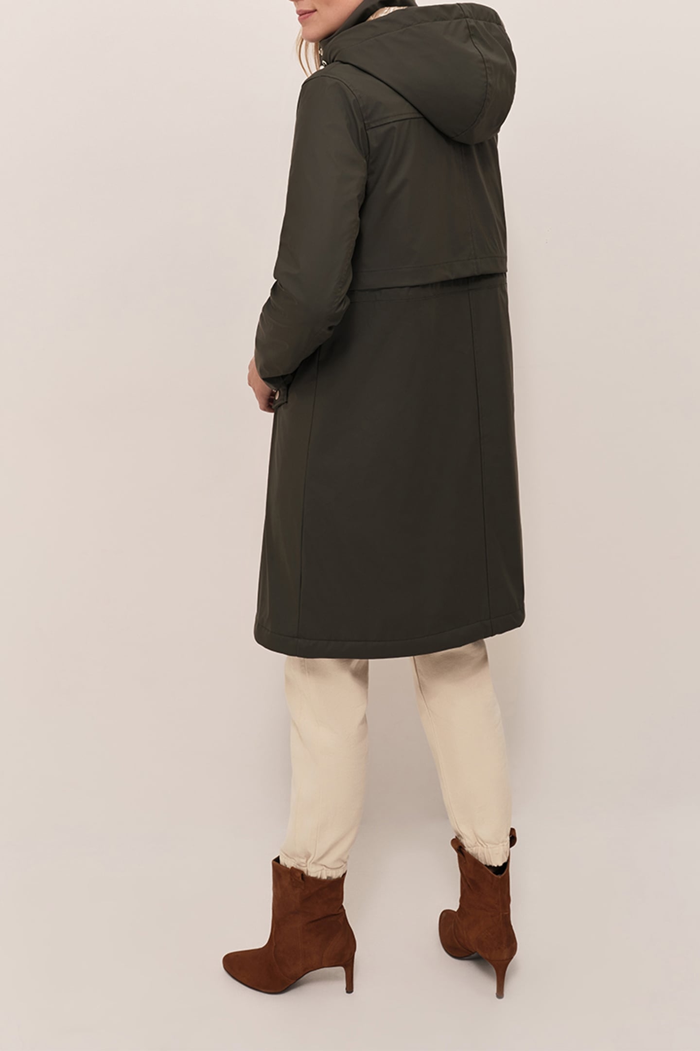 DUFFY - KHAKI WATER-REPELLENT RUBBER PARKA 3