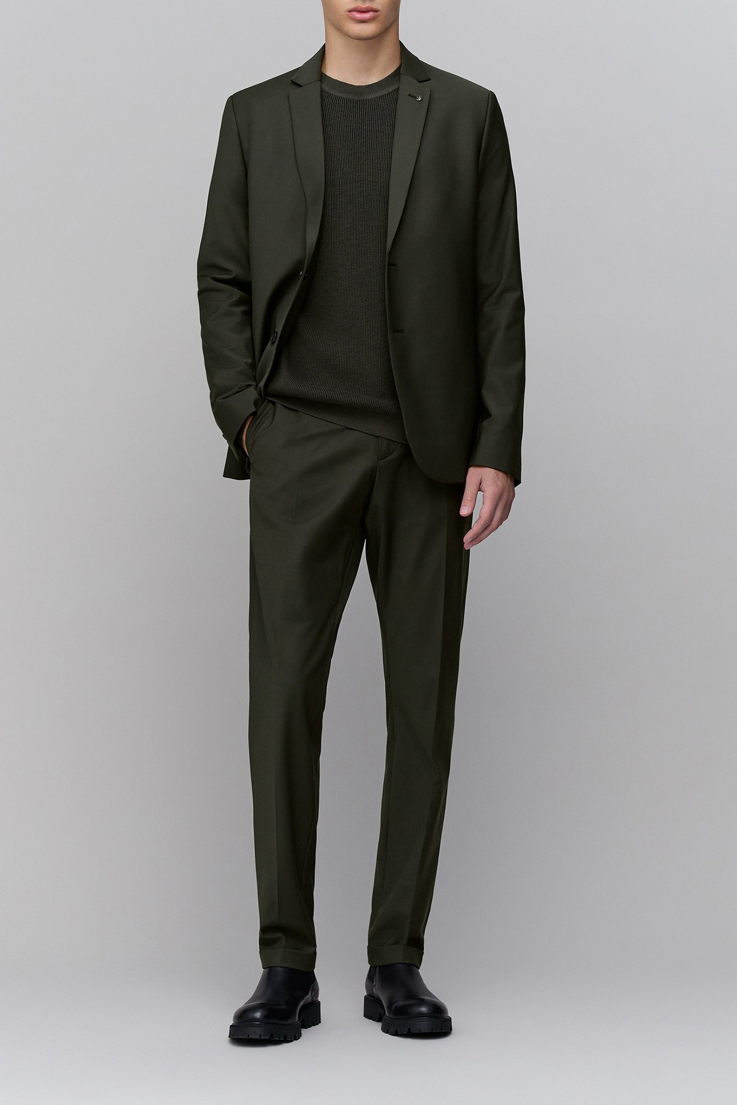 DRY FAST DARK GREEN VANISHED KNIT SWEATER 3