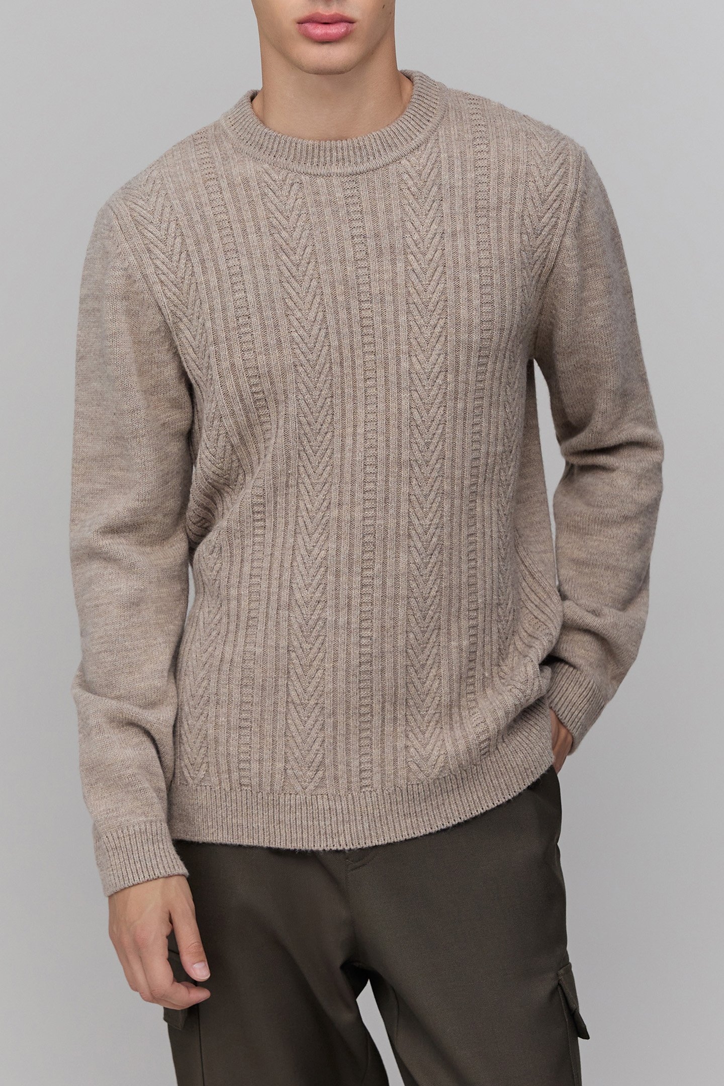 RAW KNIT CABLE SWEATER 1