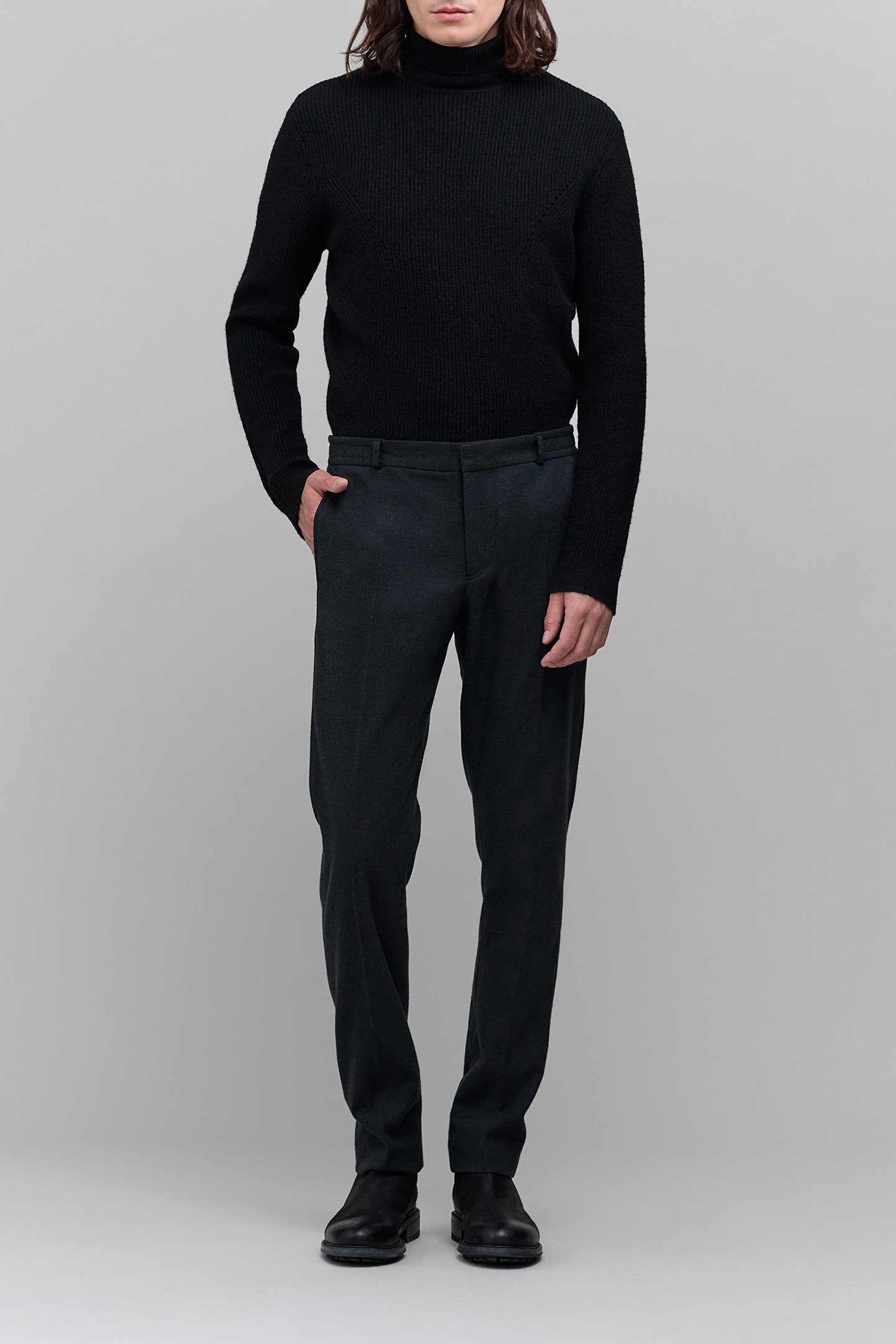 BLACK TURTLENECK KNIT JUMPER 3