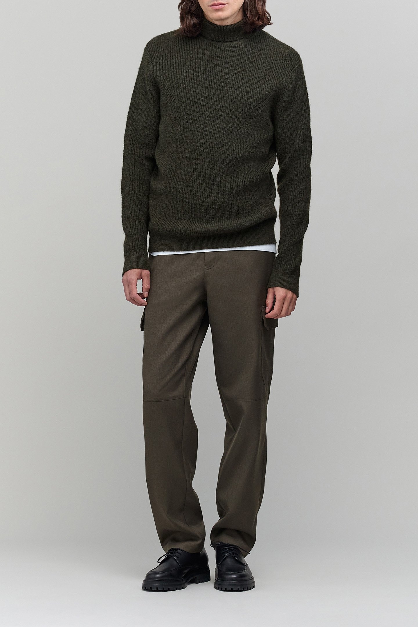 DARK KHAKI TURTLENECK JUMPER 3