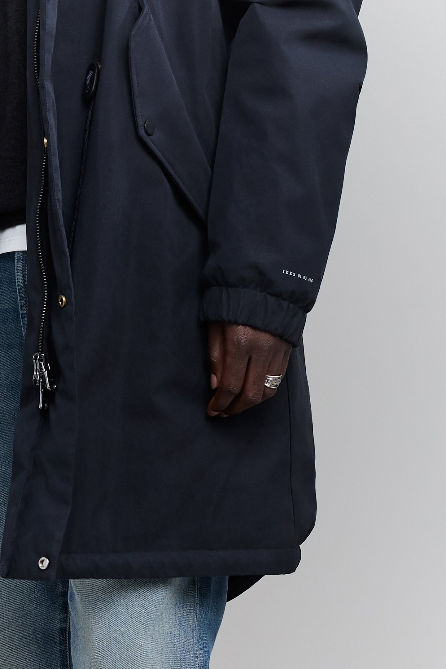 NAVY BLUE PARKA WITH BEIGE SHERPA LINING 7