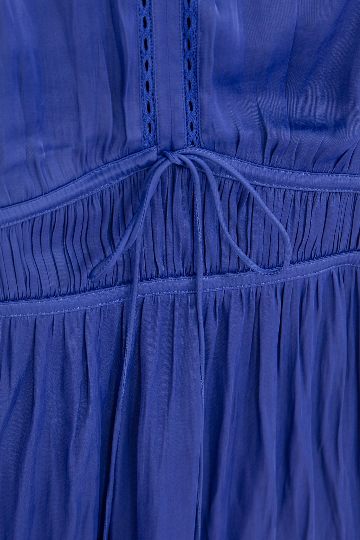 ROYAL BLUE CRUMPLED DRESS WITH BUTTERFLY SLEEVES 7