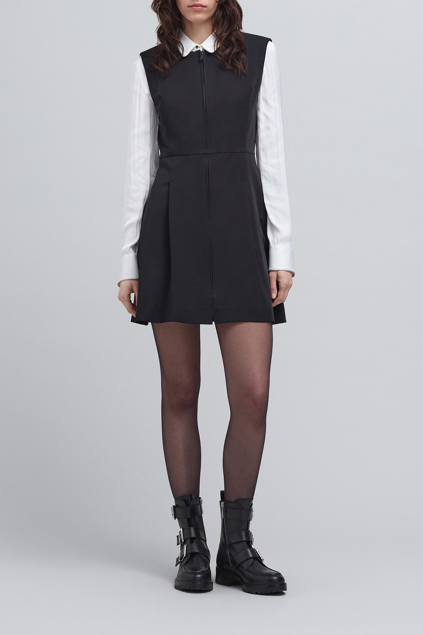BLACK ZIP DRESS WITH TECHNICAL SPIRIT 3