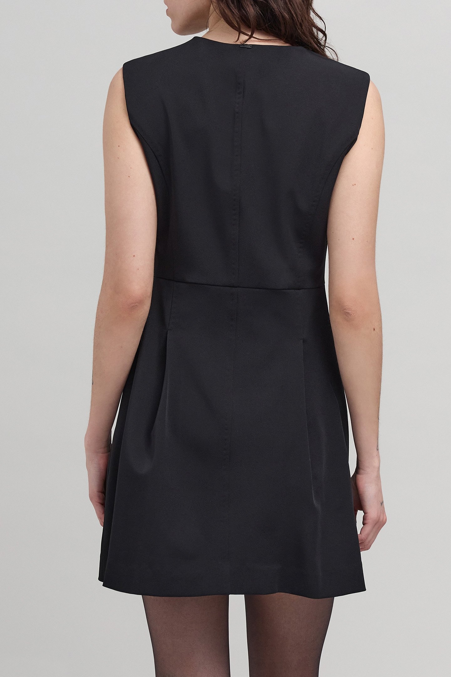 BLACK ZIP DRESS WITH TECHNICAL SPIRIT 2
