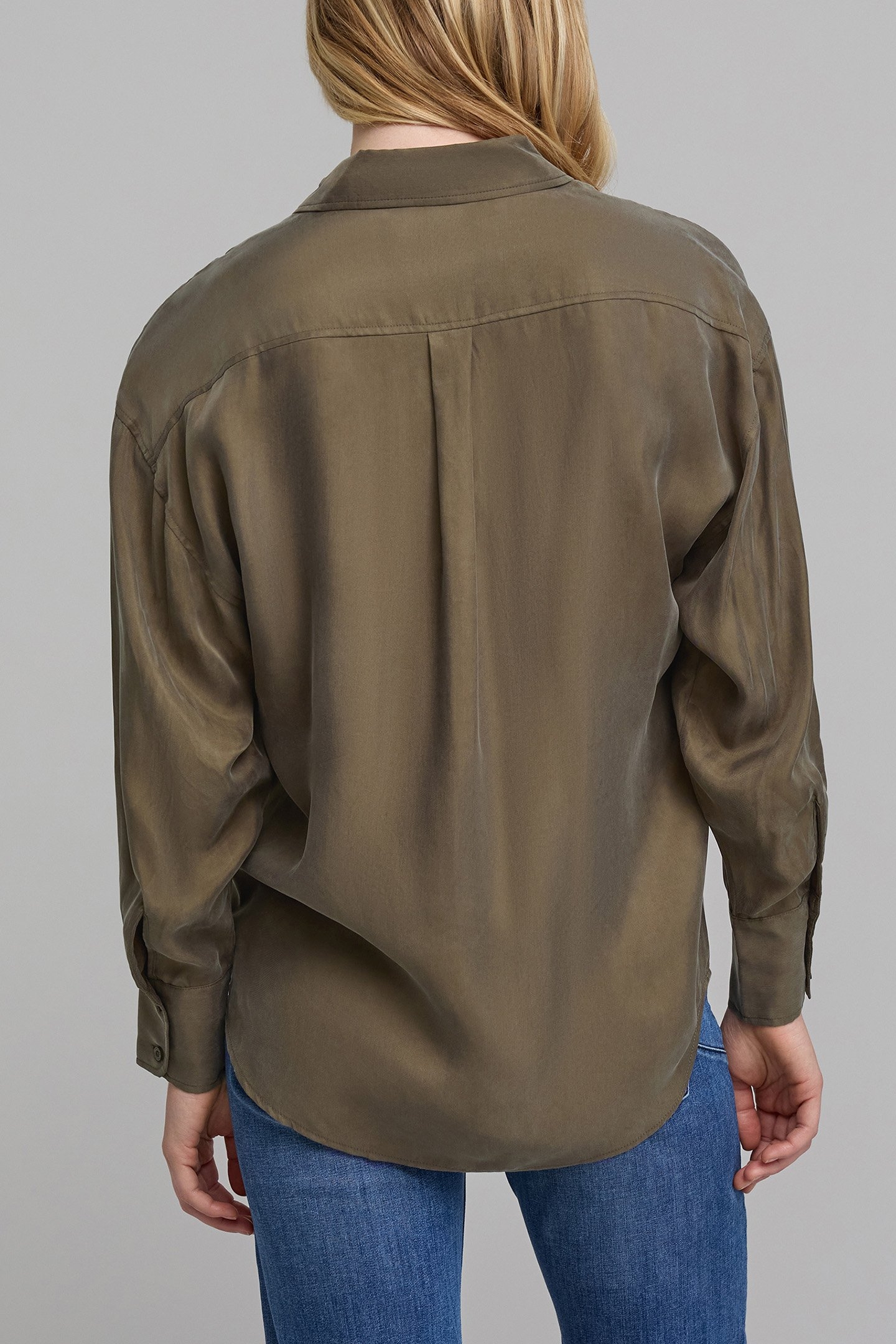 KHAKI OVERSIZE SHIRT WITH JEWEL PATTERN 2