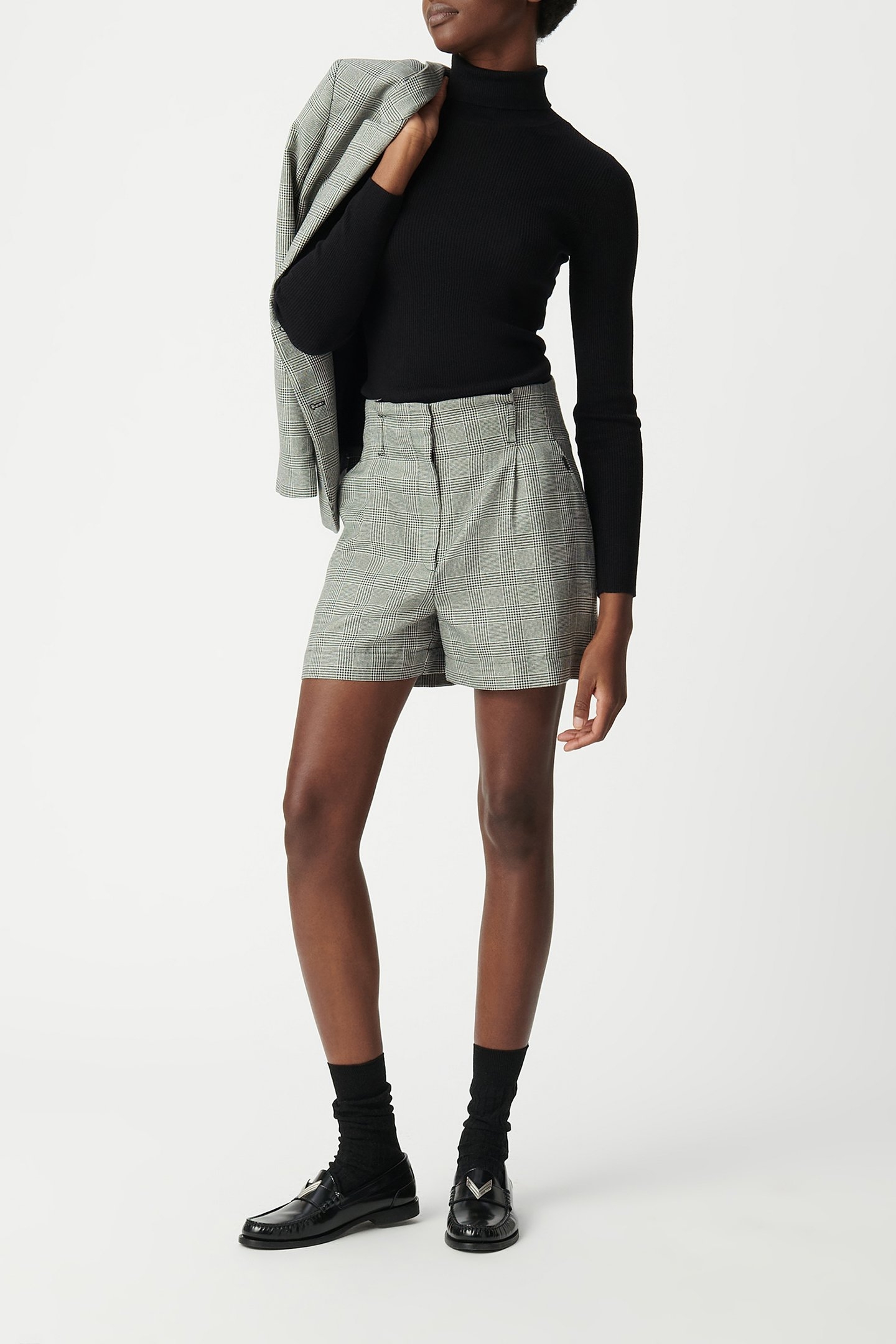 BLACK PRINCE OF WALES SHORTS 3