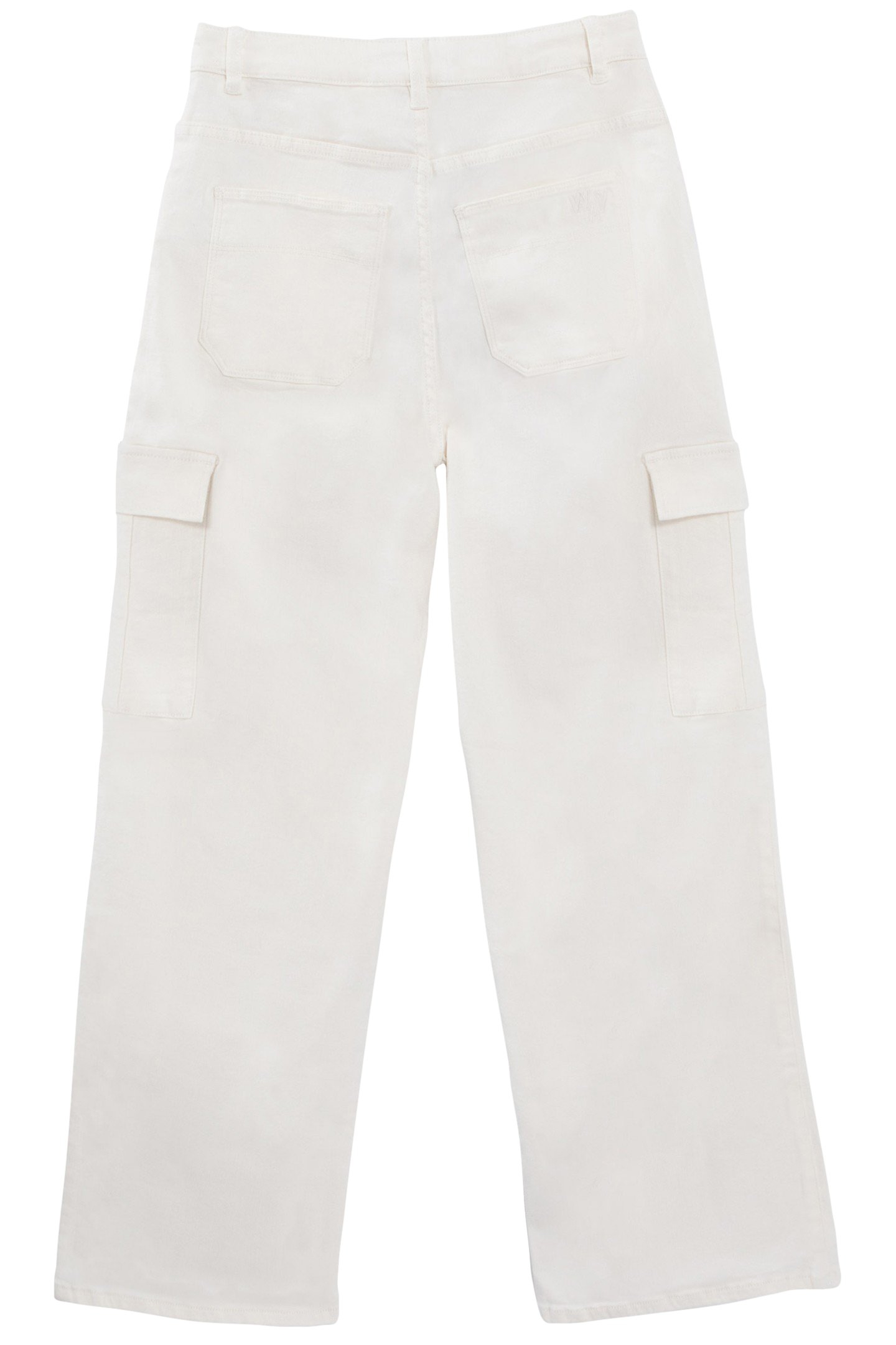 GIRLS' OFF-WHITE DENIM CARGO TROUSERS 3