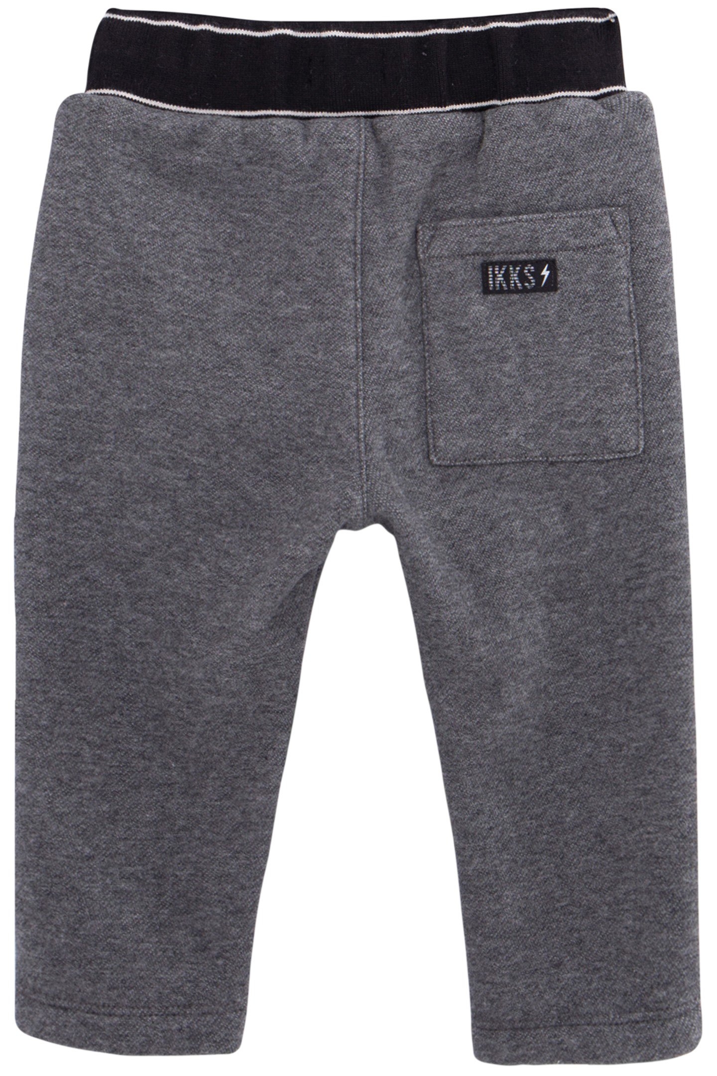 BOY'S GREY STRIPED PANTS WITH RIBBED WAISTBAND 2