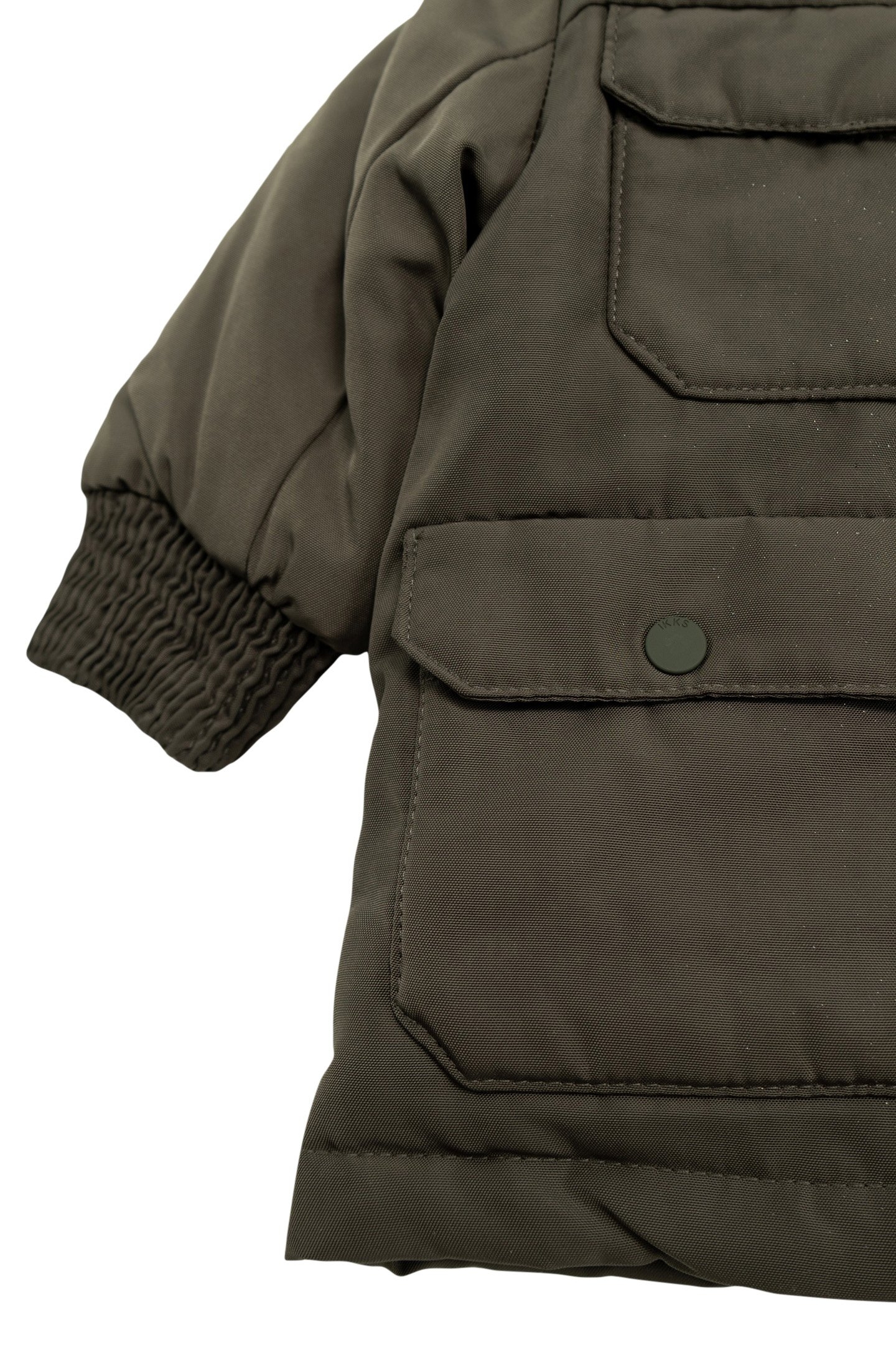BABY BOY KHAKI NYLON COATED PARKA 5