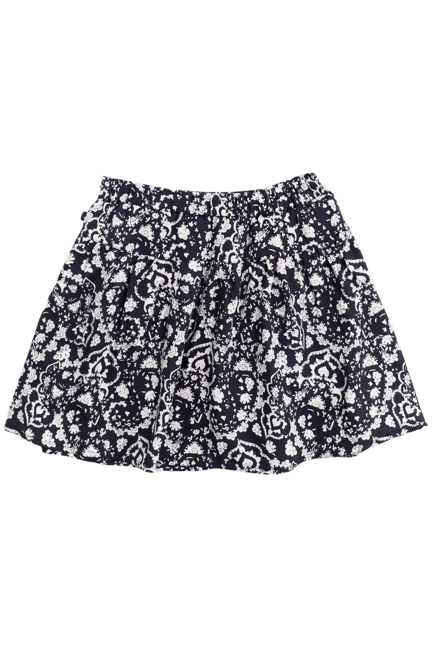 SHORT BLACK SKIRT FLORAL PRINT ROCK GIRL 2