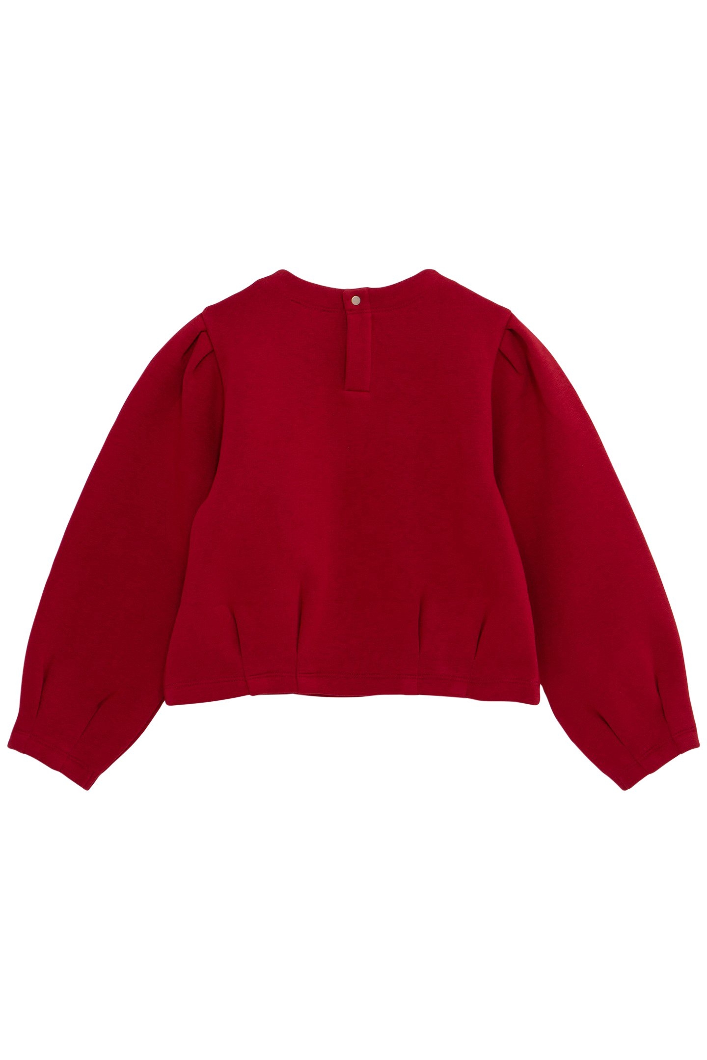 GIRL'S RED SEQUINED PRINT SWEATSHIRT WITH PLEATS 2