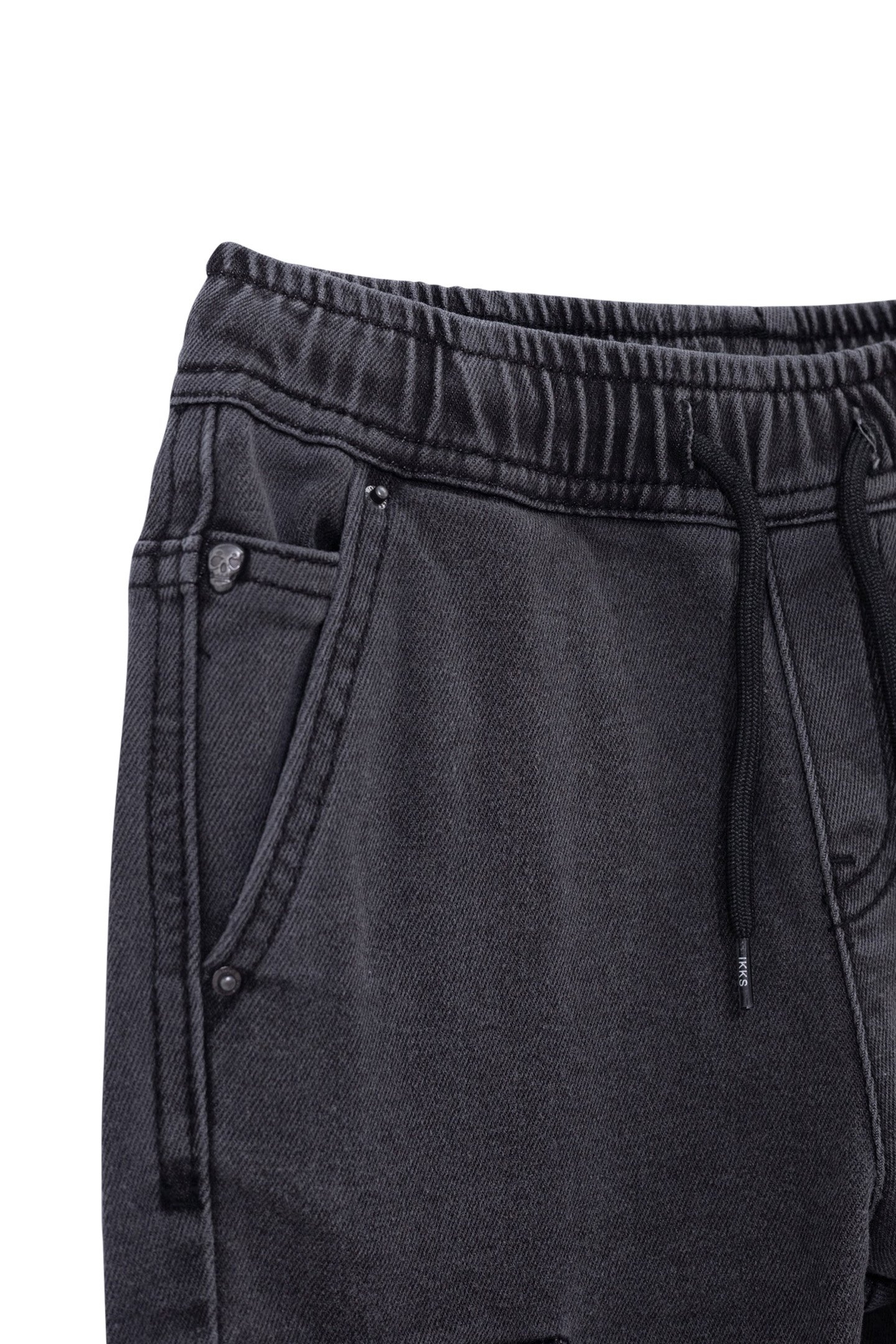 LOOSE GREY DENIM BATTLE SPIRIT JOGGERS FOR BOYS 3