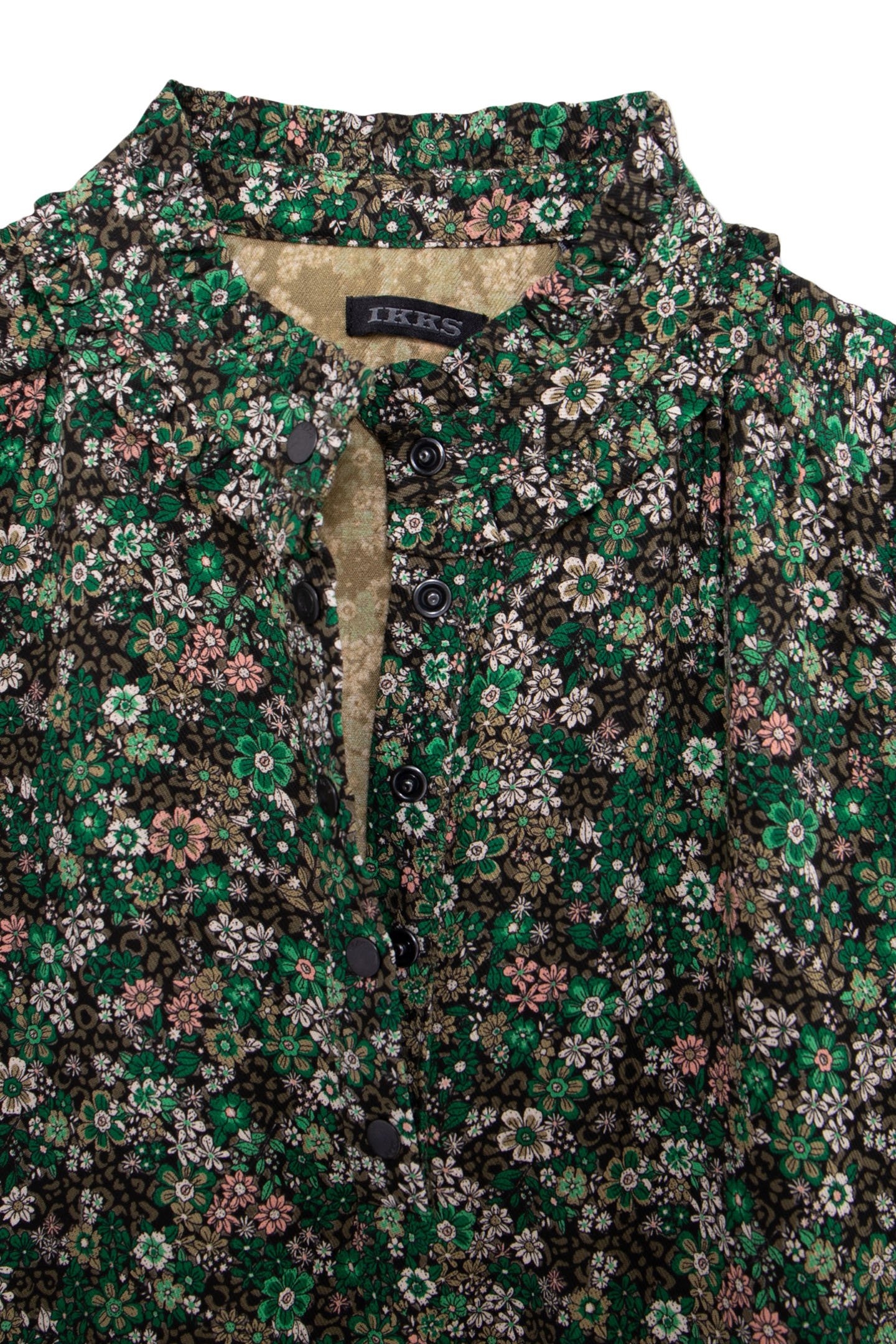 KHAKI DRESS LENZING™ ECOVERO™ LEOFLORAL PRINT GIRL 3