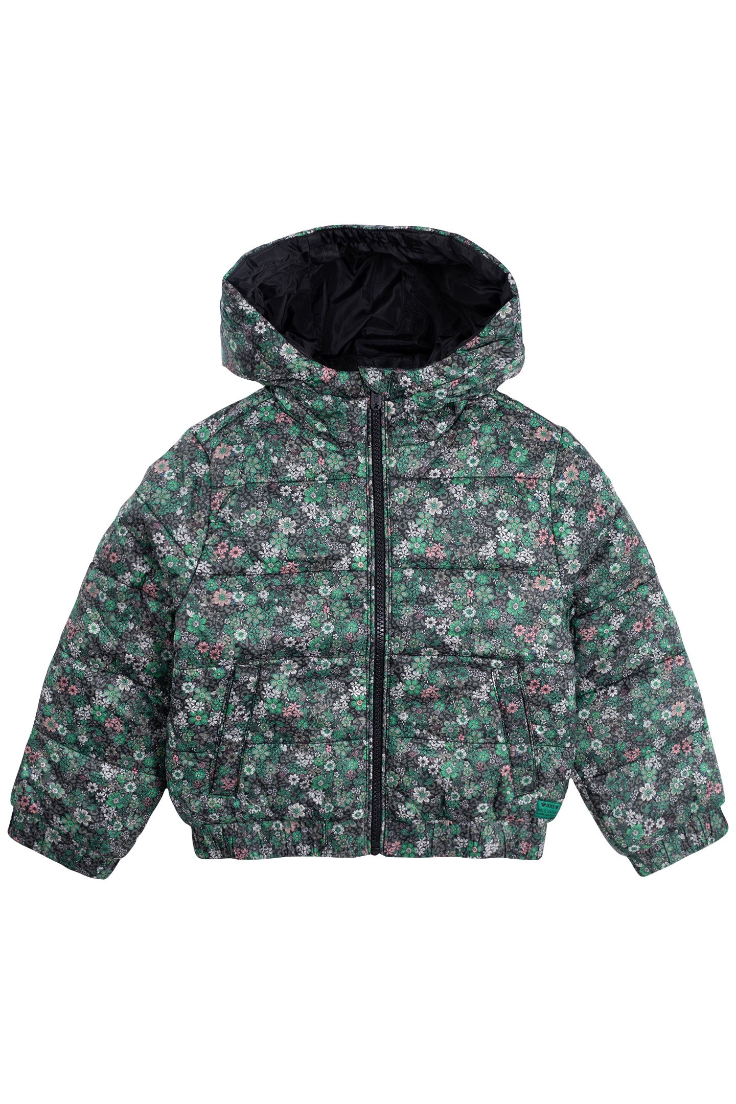 GIRL'S LEO-PRINT KHAKI PADDED JACKET 1