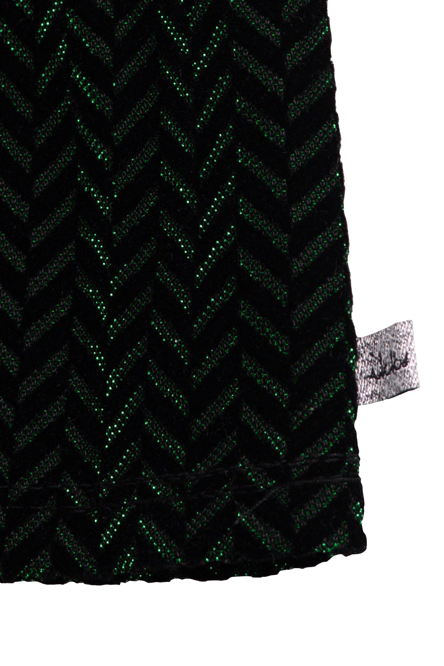 GIRL'S BLACK VELVET HERRINGBONE PATTERN LUREX DRESS 4