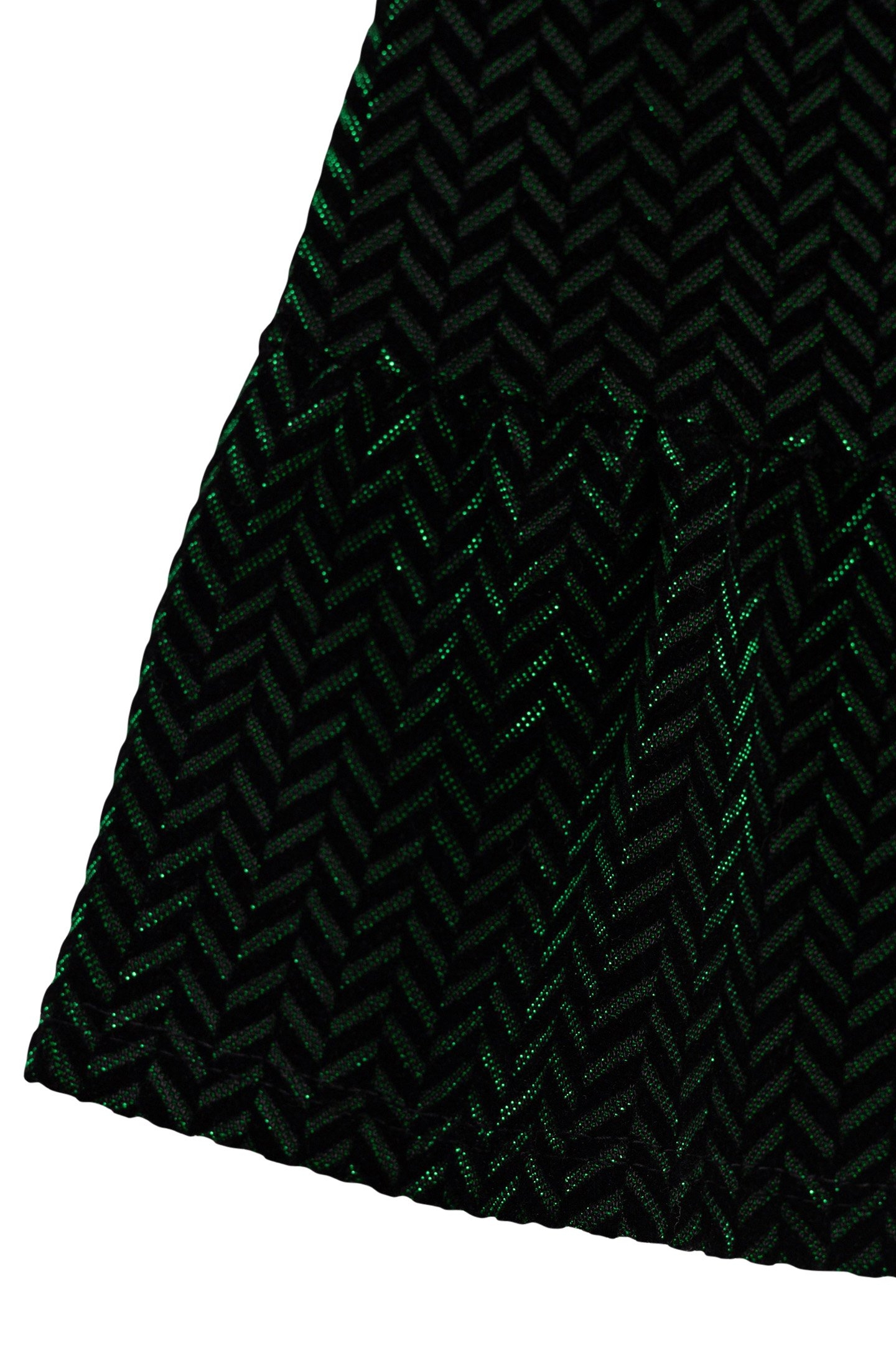 GIRL'S BLACK VELVET HERRINGBONE PATTERN LUREX DRESS 3