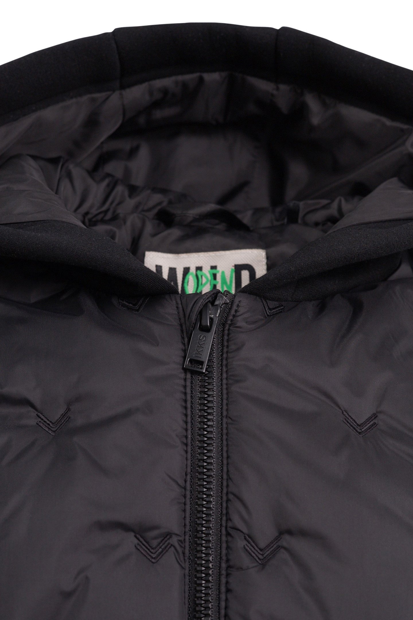 BOY'S BLACK EMBROIDERED NYLON TWO-PLY DOWN JACKET 4