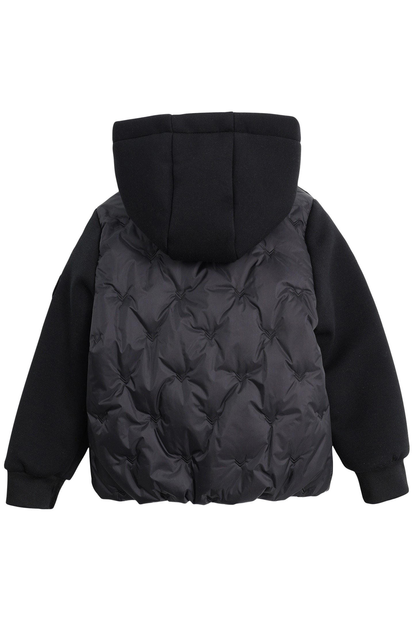 BOY'S BLACK EMBROIDERED NYLON TWO-PLY DOWN JACKET 2