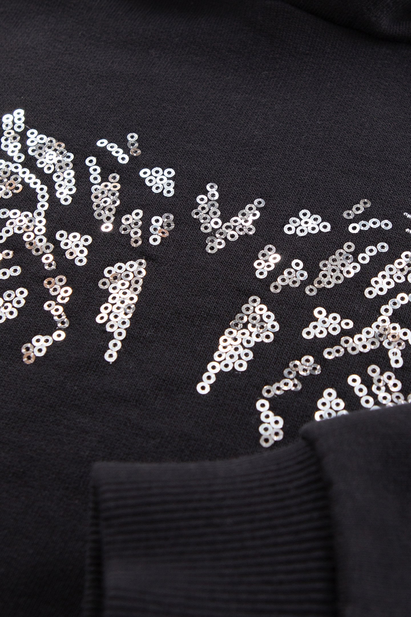 GIRL'S BLACK LOOK-LEOPARD EMBROIDERED SEQUINS SWEATSHIRT 5