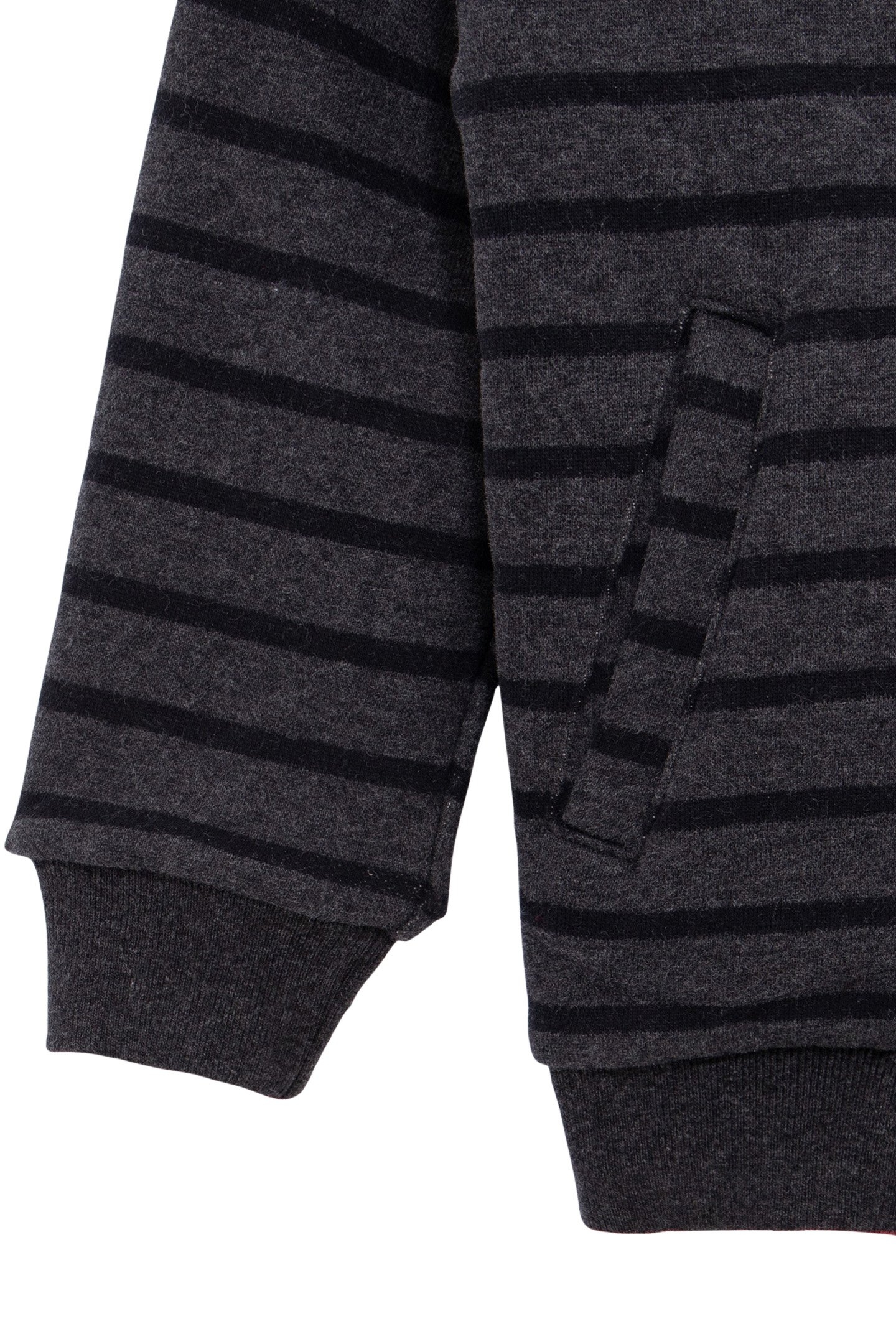 BOY'S REVERSIBLE BURGUNDY AND BLACK STRIPED CARDIGAN 5