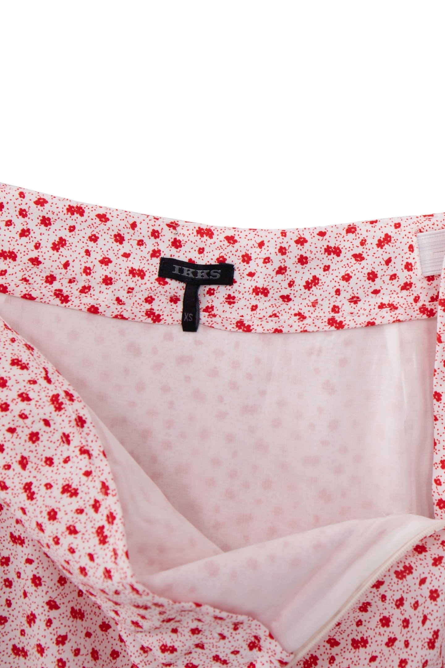 SHORT ECRU SKIRT LENZING™ ECOVERO™ RED FLOWERS GIRL 6