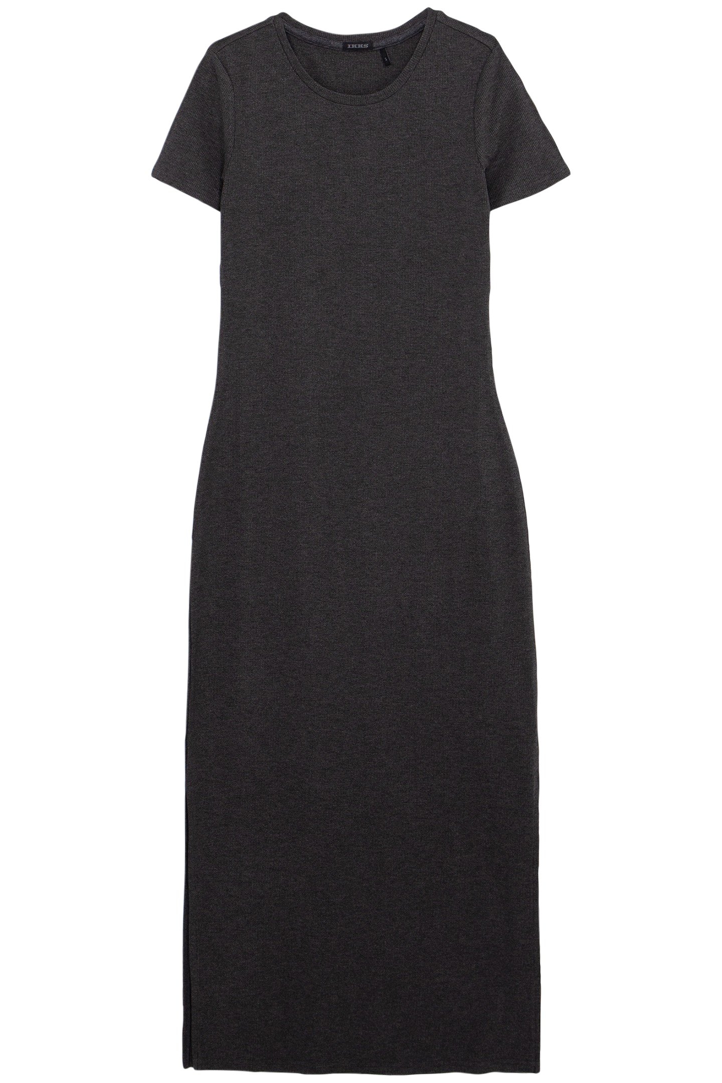 GIRL'S GREY RIB-KNIT TUBE DRESS 1