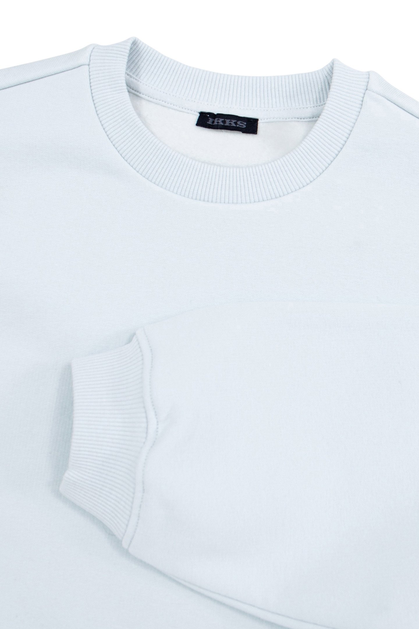 BLUE SWEATSHIRT WITH FLOCKED MESSAGE ON GIRL'S BACK 5