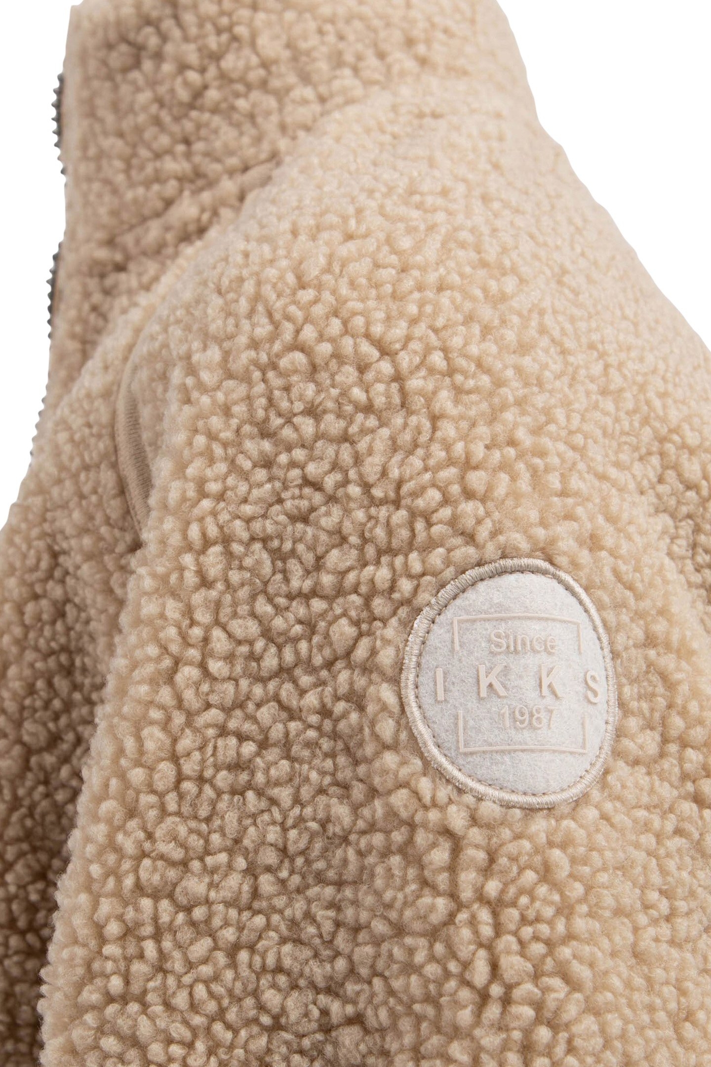 BOY'S BEIGE RECYCLED SHERPA CARDIGAN WITH ZIPPED POCKETS 4