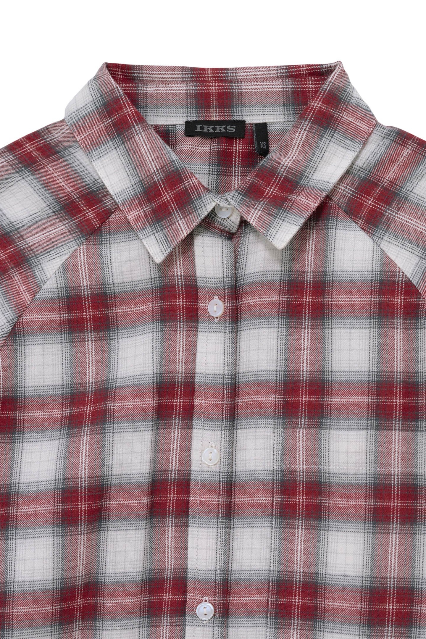 GIRL'S BURGUNDY PLAID SHIRT 3