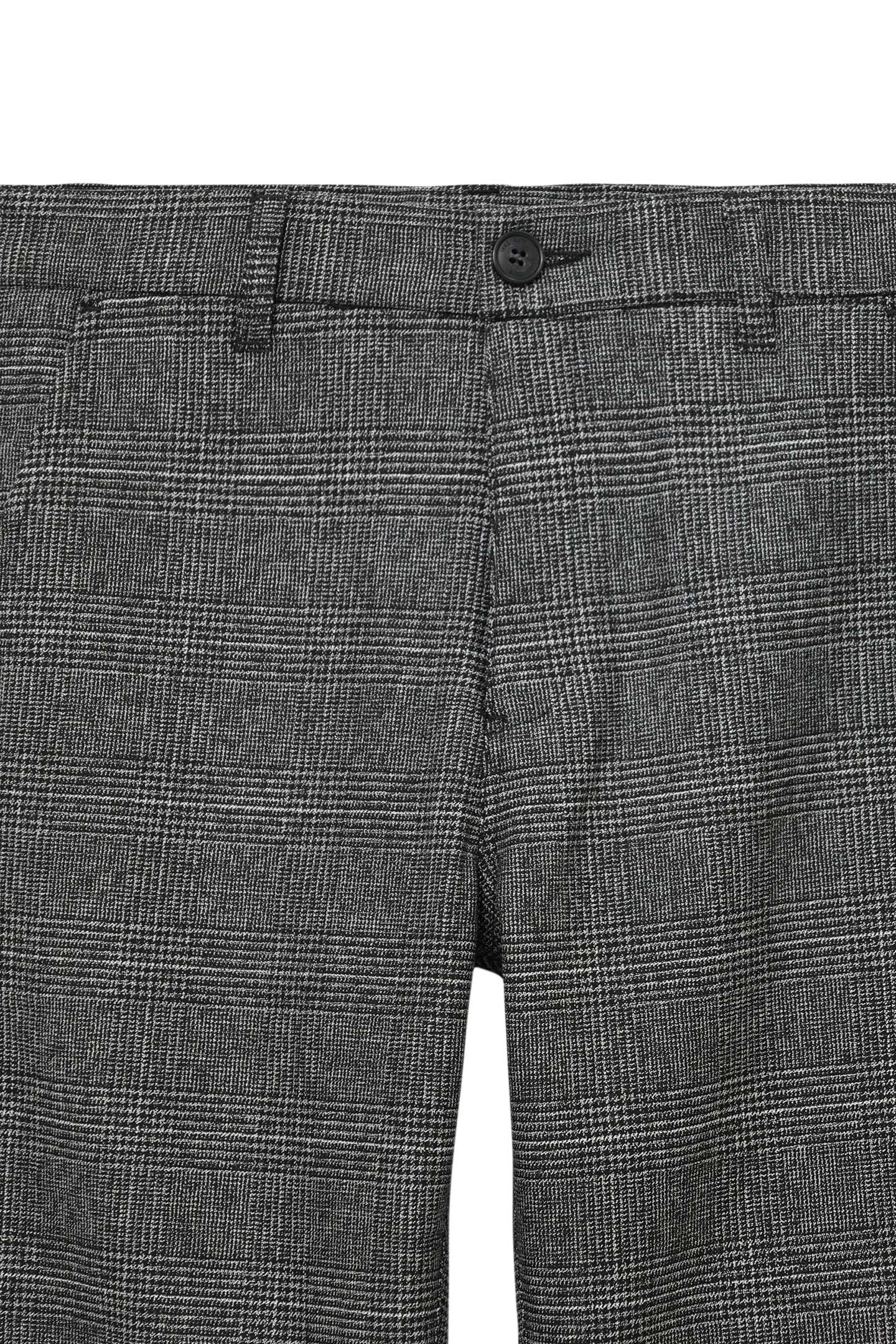 BOY'S BLACK PRINCE OF WALES CHINO PANTS 3