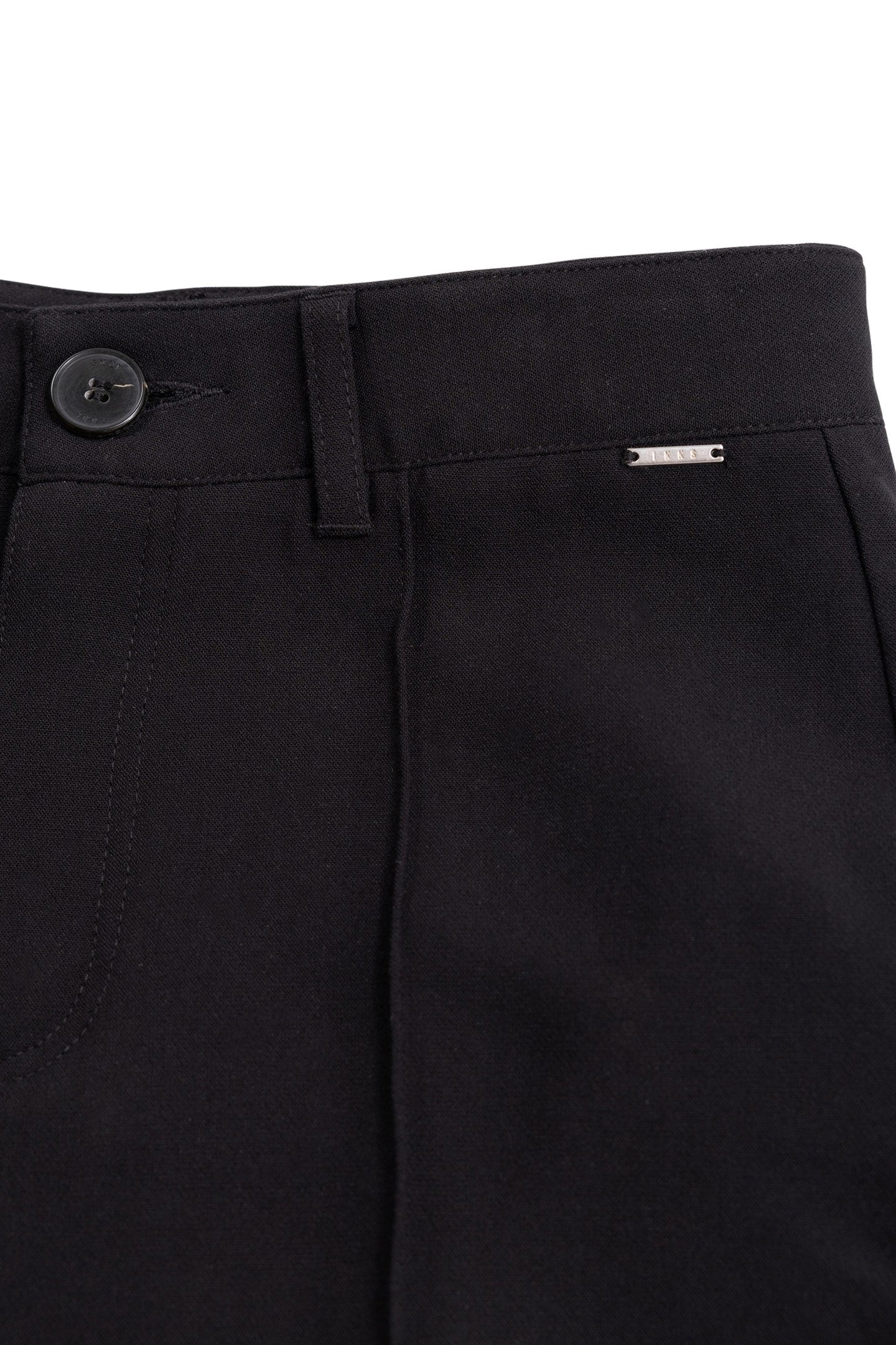 BLACK FLARE PANTS WITH PLEATED EDGING FOR GIRLS 4