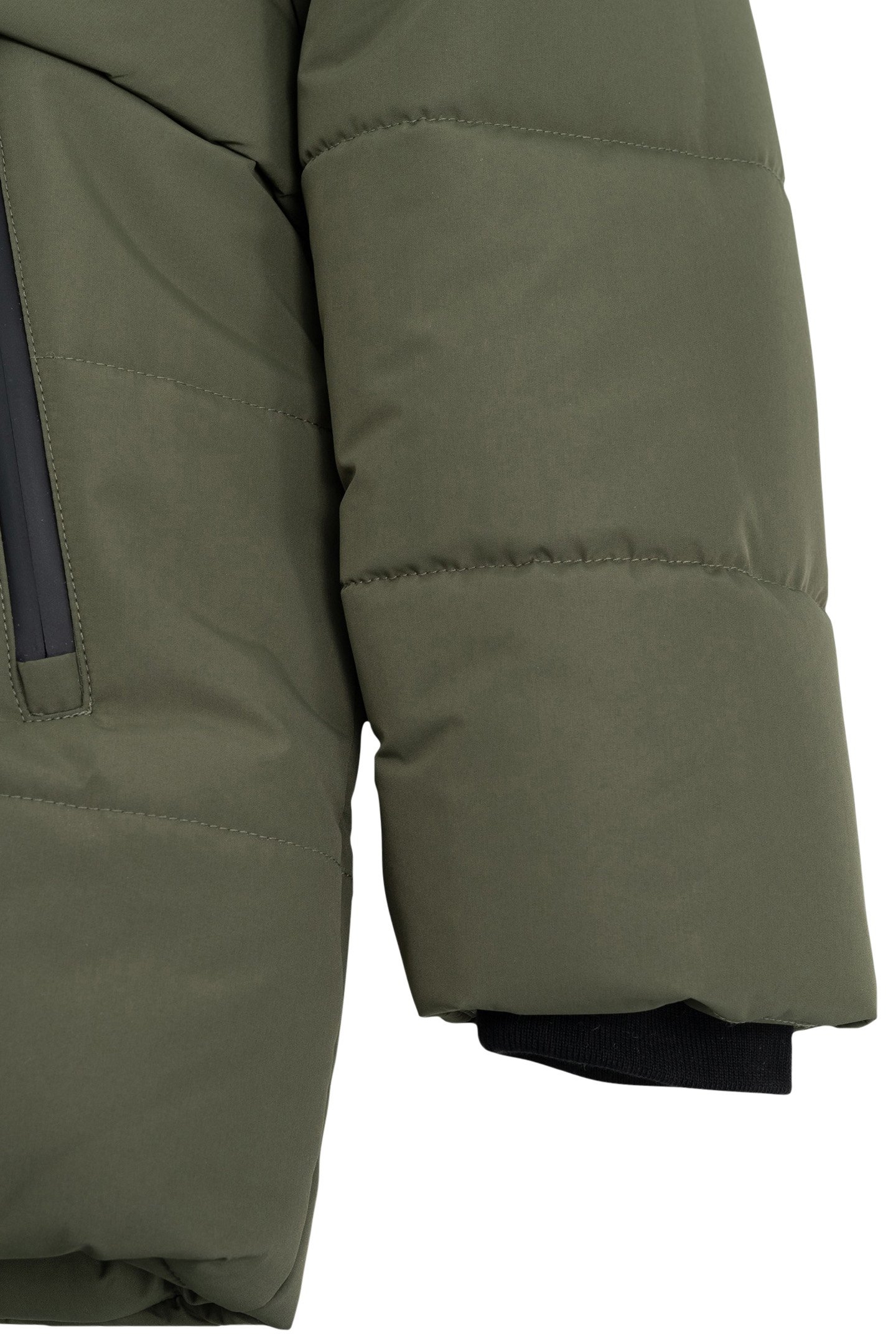 BOY'S LONG KHAKI QUILTED DOWN JACKET 6