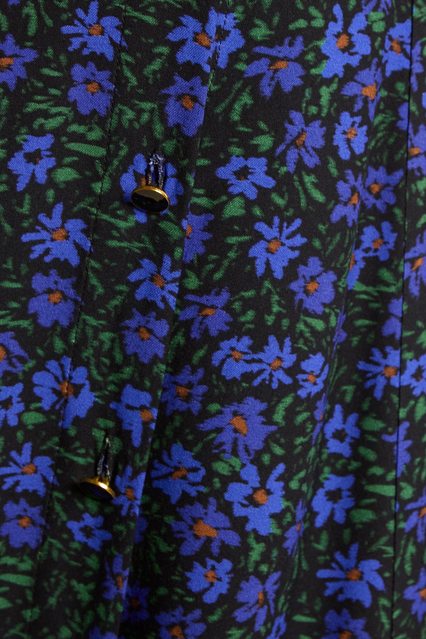 BLACK MIDI SKIRT WITH WINTER FLOWERS PRINT 6