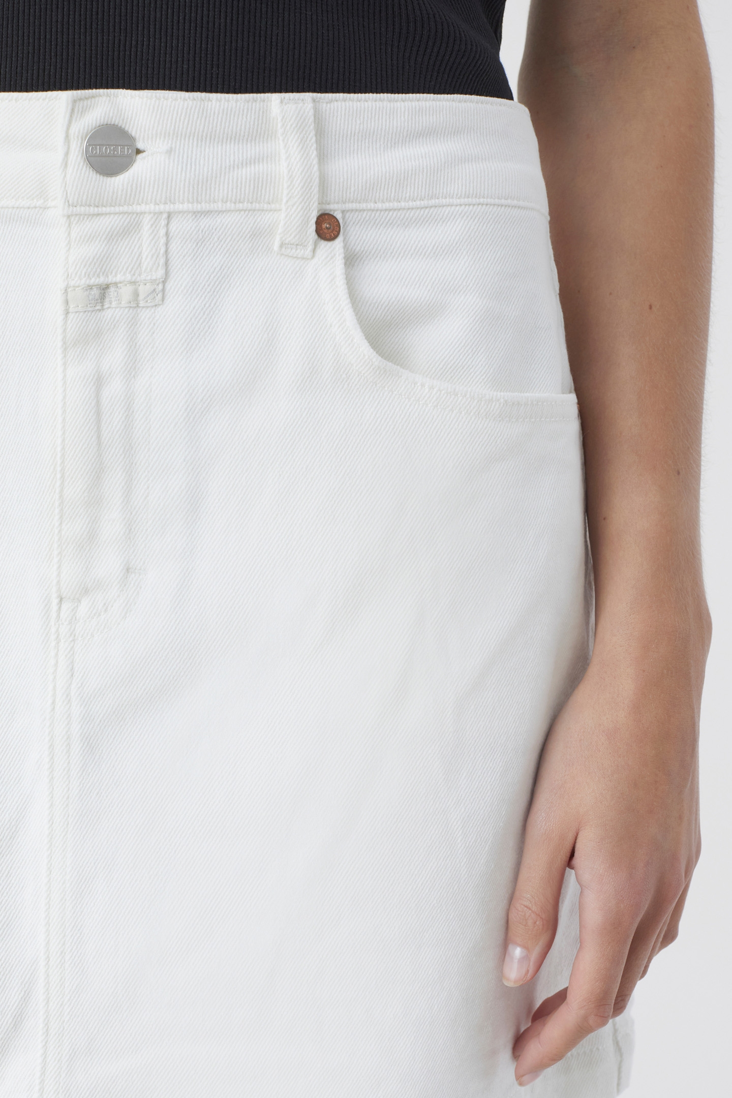 SHORT DENIM SKIRT SKIRTS WHITE 5