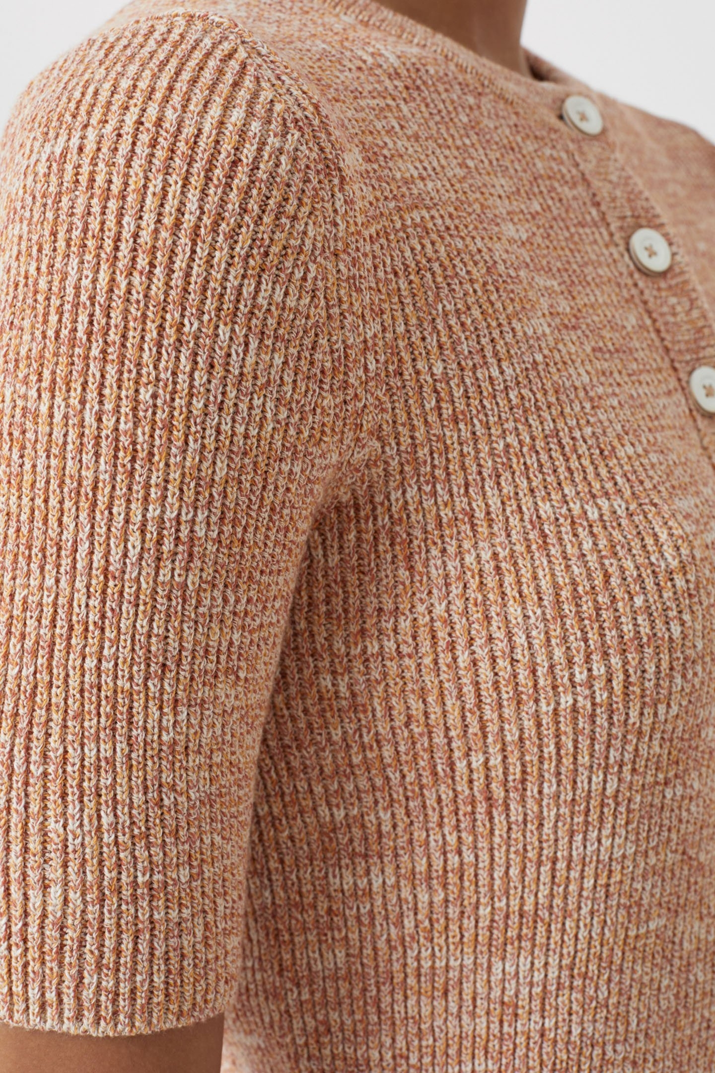 HENLEY SHORT SLEEVE KNITS GOLDEN CINNAMON 6