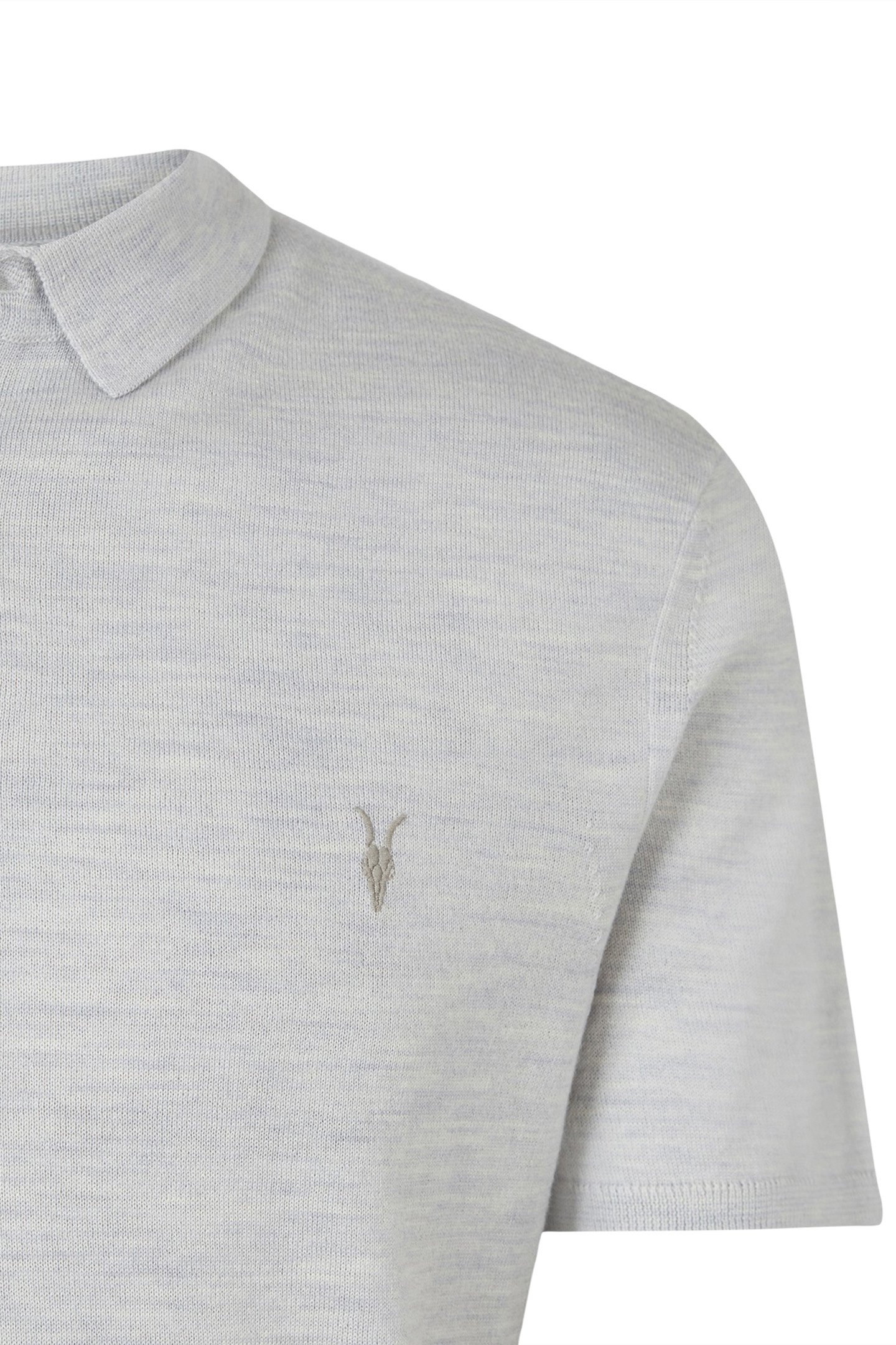 MODE MERINO SS POLO LIGHT GREY MARL 6