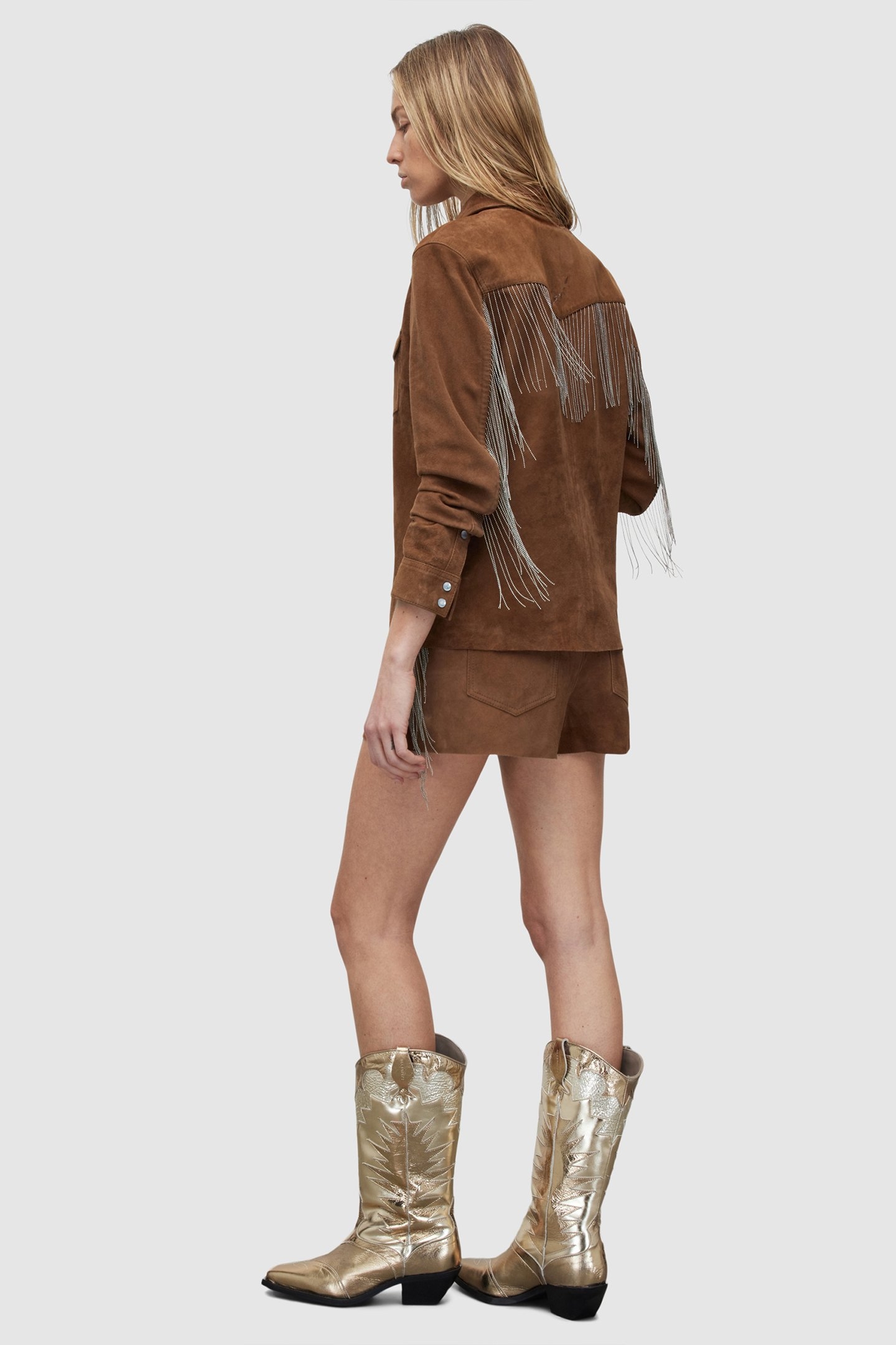 TARLY SUEDE BEAD SHO TAN BROWN 3