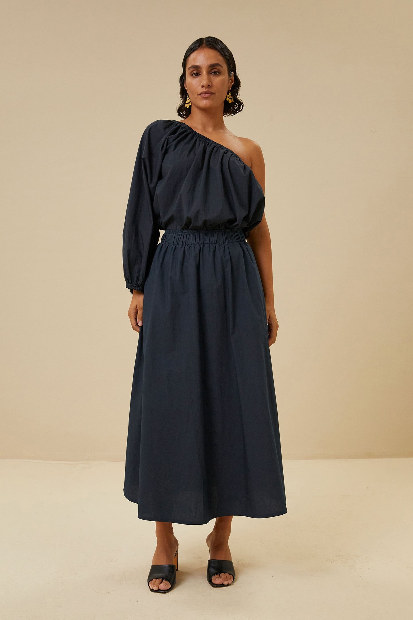 STELLA POPLIN BLOUSE MIDNIGHT 5