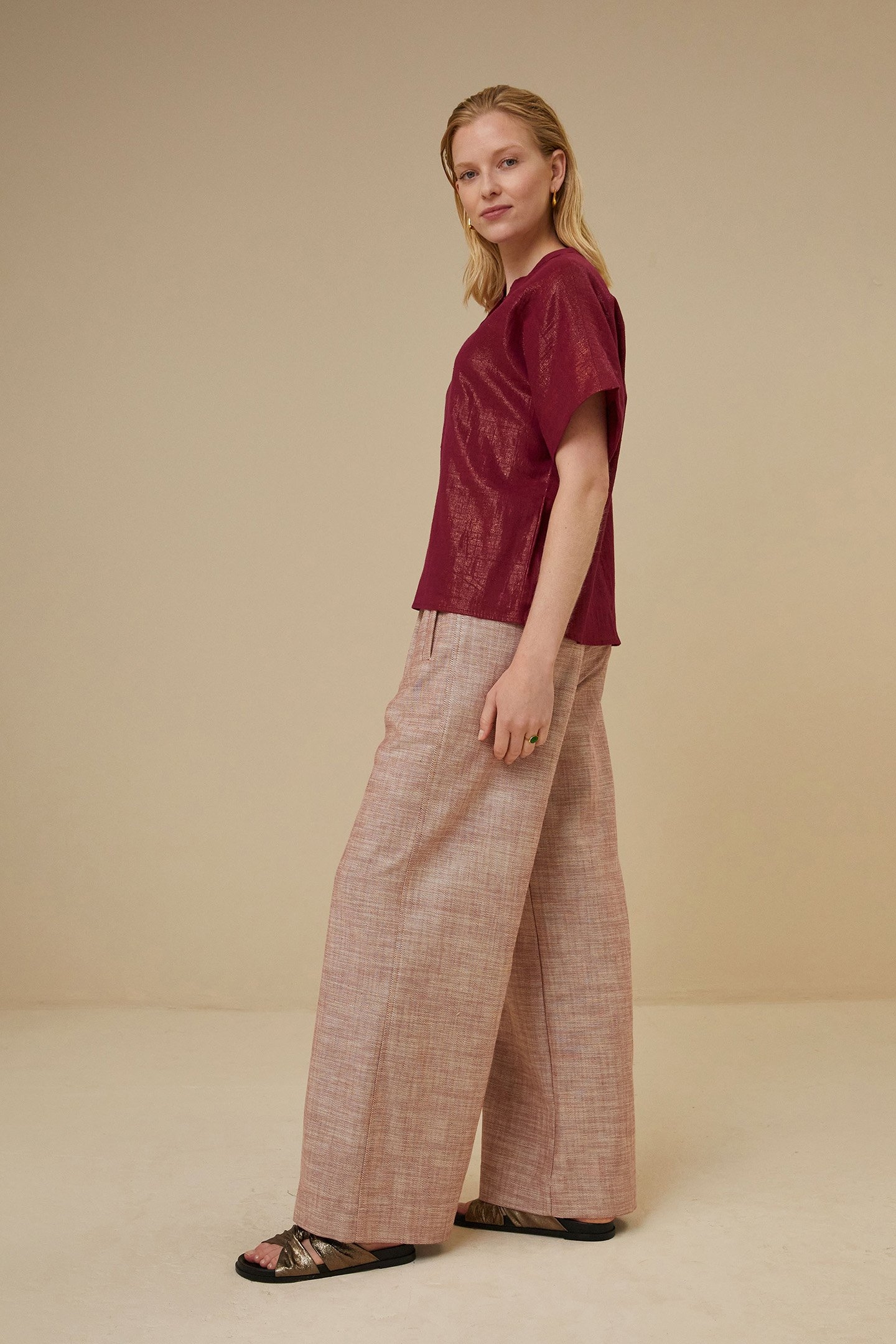 BO METALLIC BLOUSE GRENACHE 4