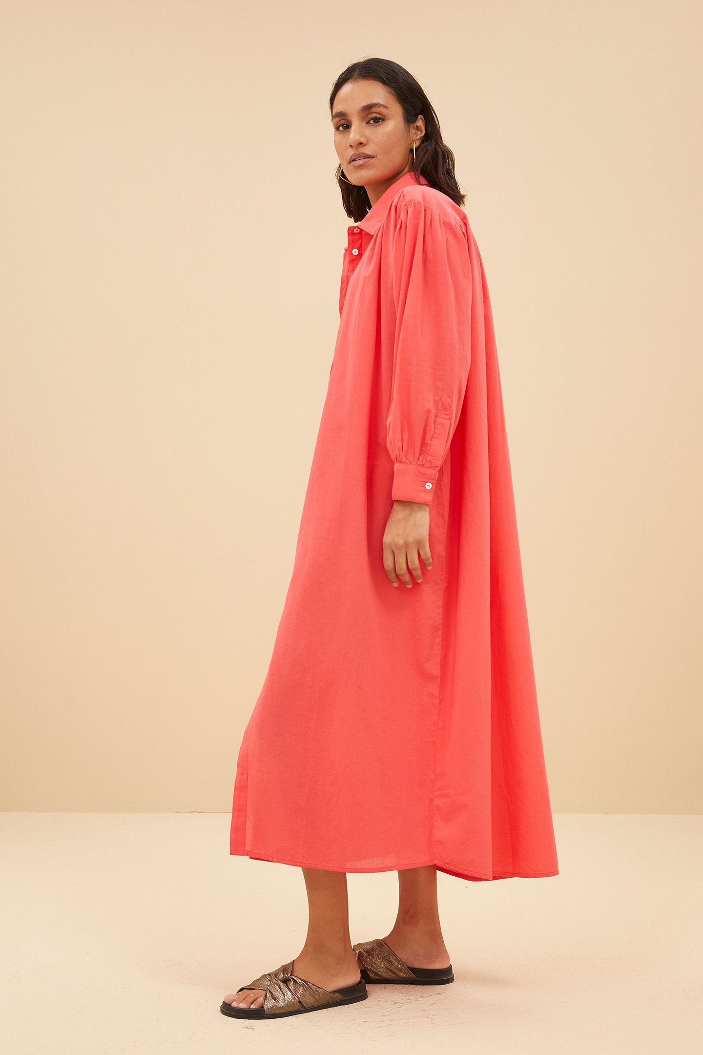 SHIRT DRESS POPPY RED 5